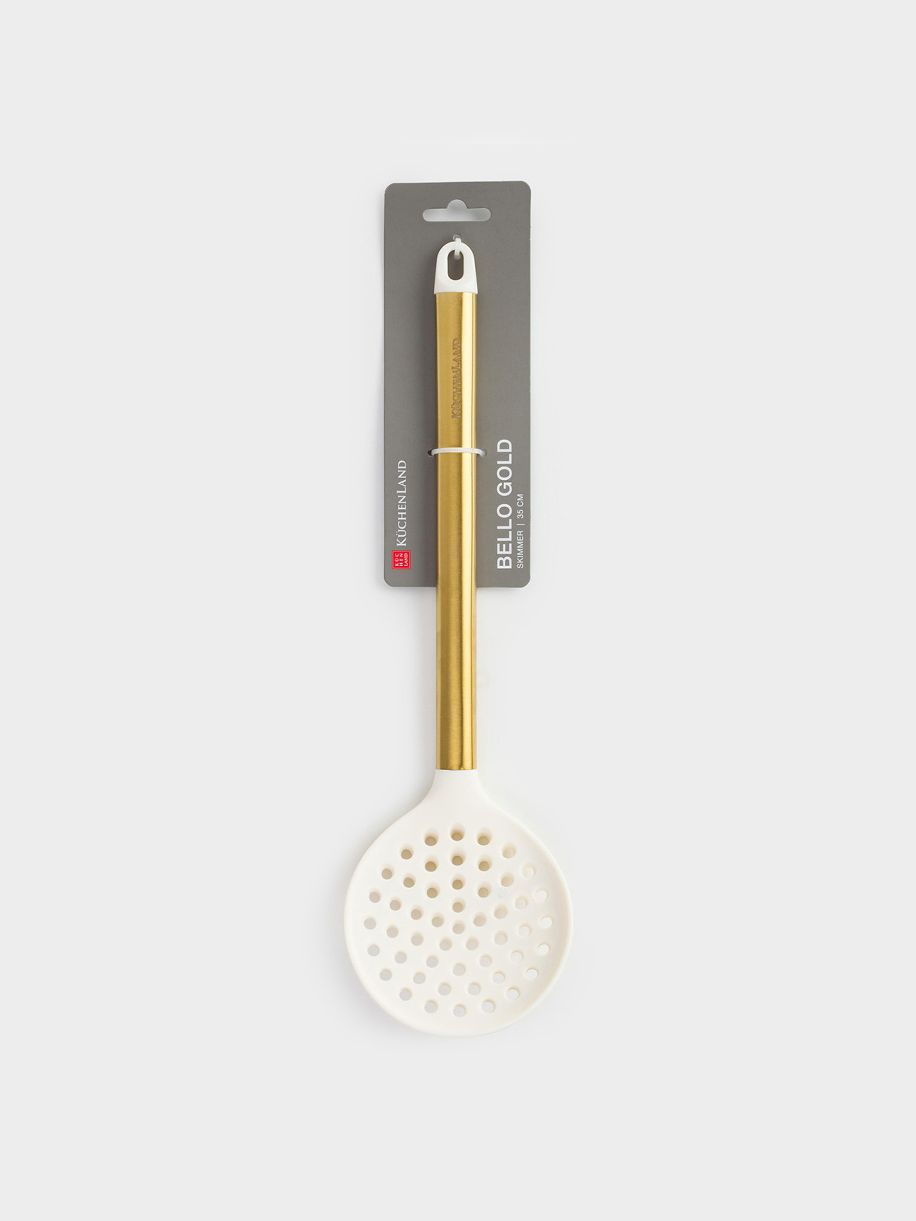 Шумовка, 35 см, силикон/сталь, молочная, Bello gold, image-5
