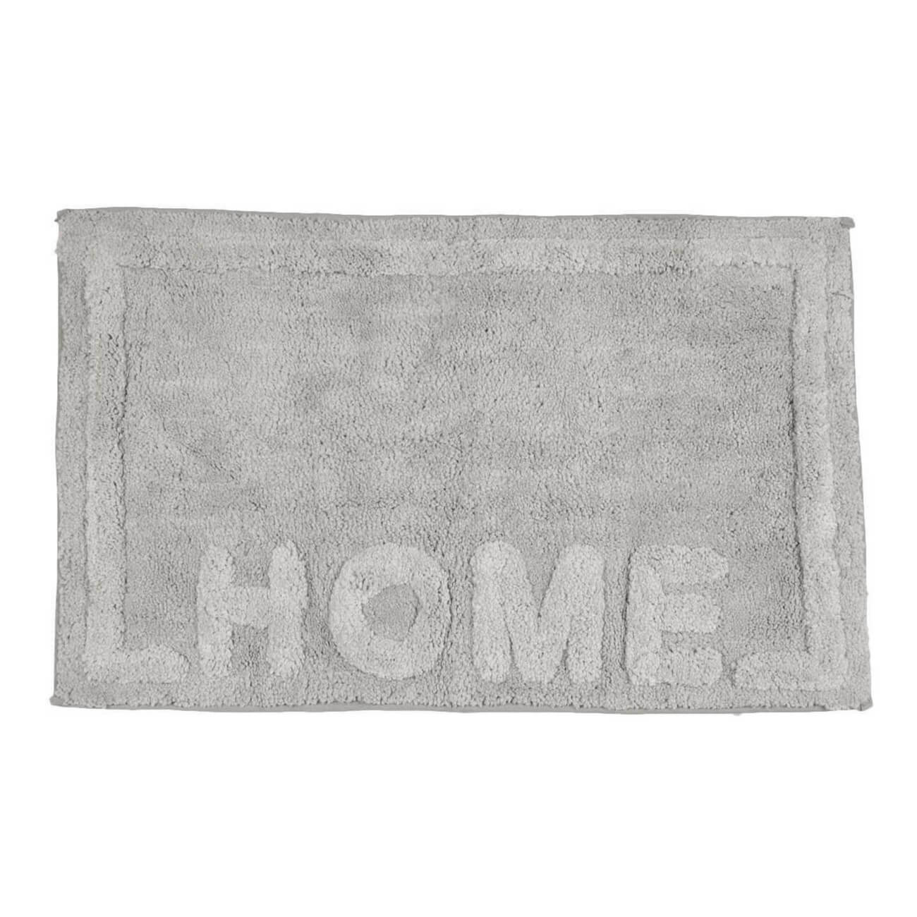 

Коврик, 50х80 см, противоскользящий, микрофибра/хлопок, серо-бежевый, Home, Home deco