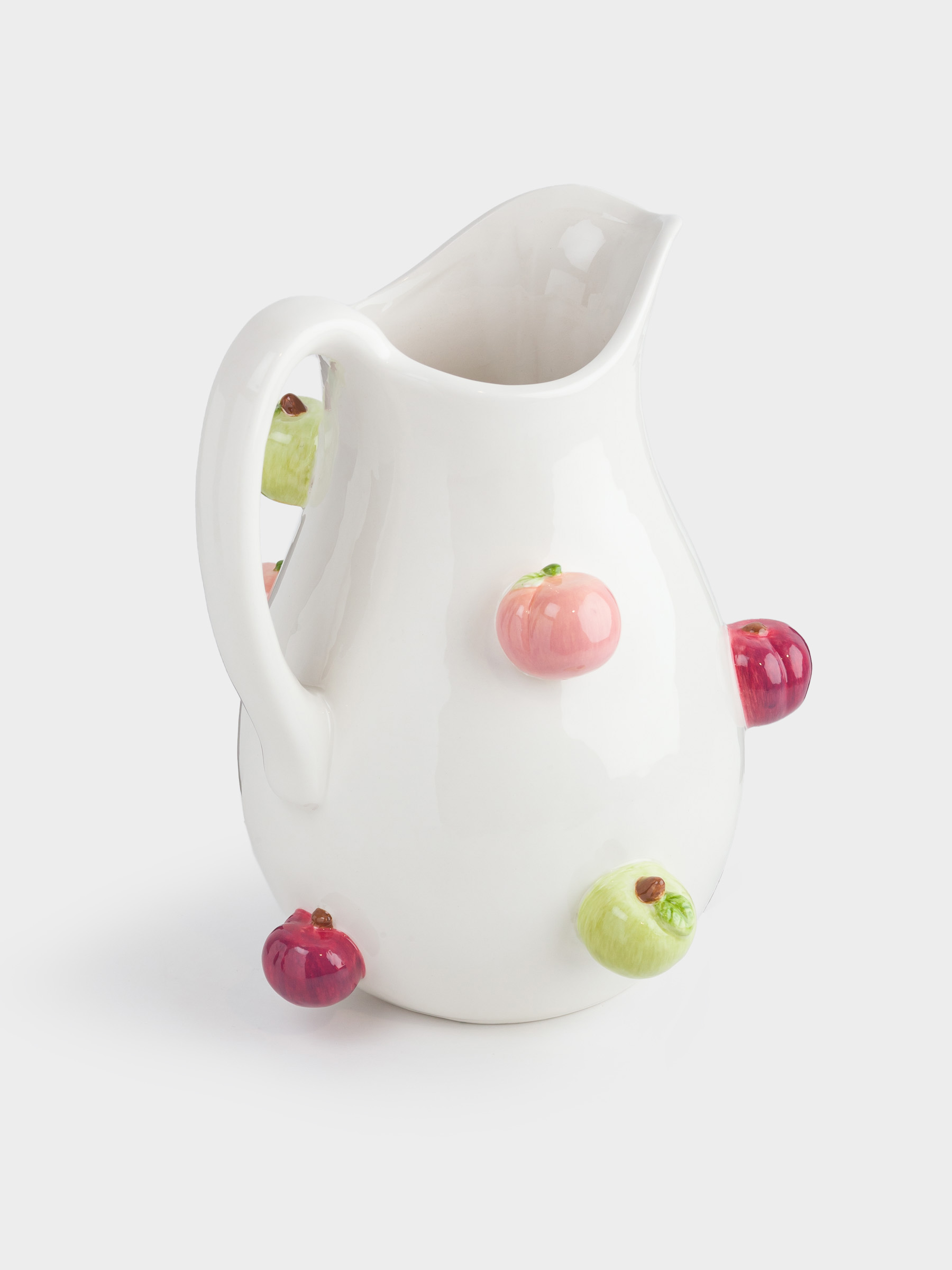 Кувшин, 2,3 л, керамика, молочный, Фрукты, Fruit garden