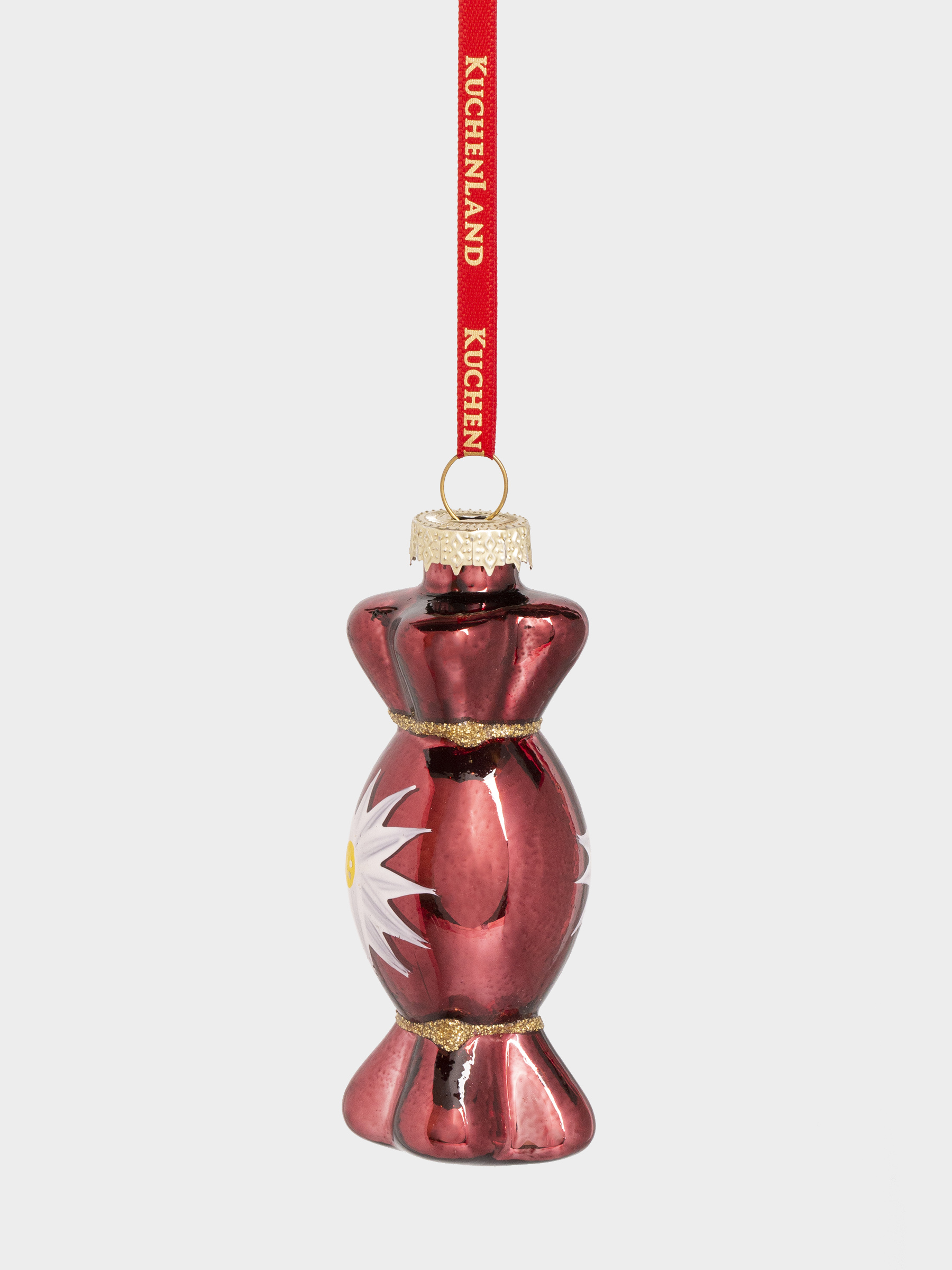 Набор елочных игрушек, 6 см, 2 шт, стекло, зеленый/красный, Конфета, Figure christmas, image-2
