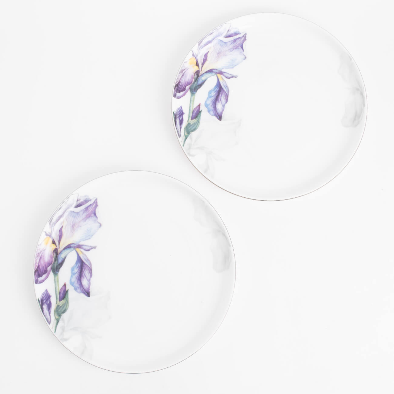 

Тарелка десертная, 20 см, 2 шт, фарфор F, с серебристым кантом, Ирисы, Antarctica Flowers