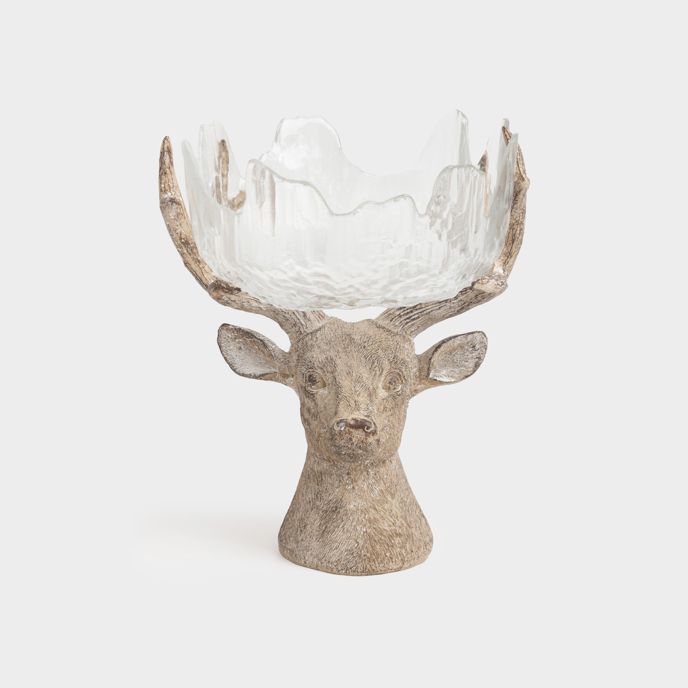 Ваза для фруктов 27х17х23 см на ножке полирезин цвет Олень Arctic deer 5990₽