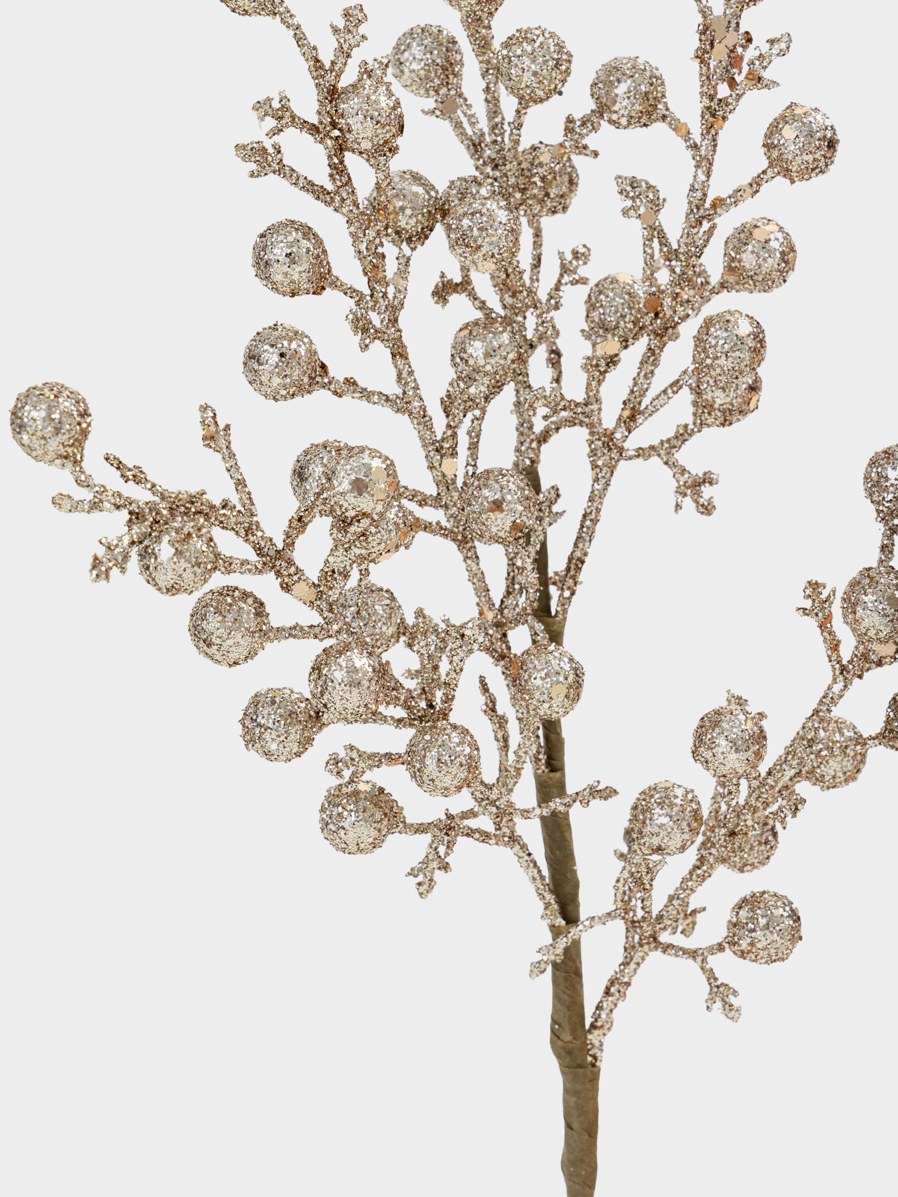 Ветка декоративная, 44 см, пластик, Золотистые ягоды, Sparkle decor, image-3