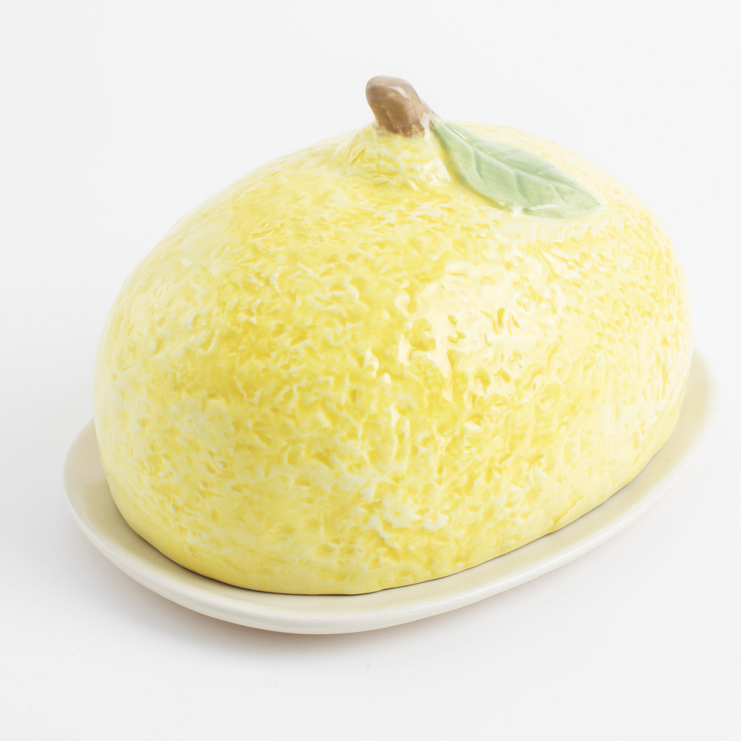 Масленка, 18 см, керамика, овальная, желтая, Лимон, Sicily in bloom изображение № 3