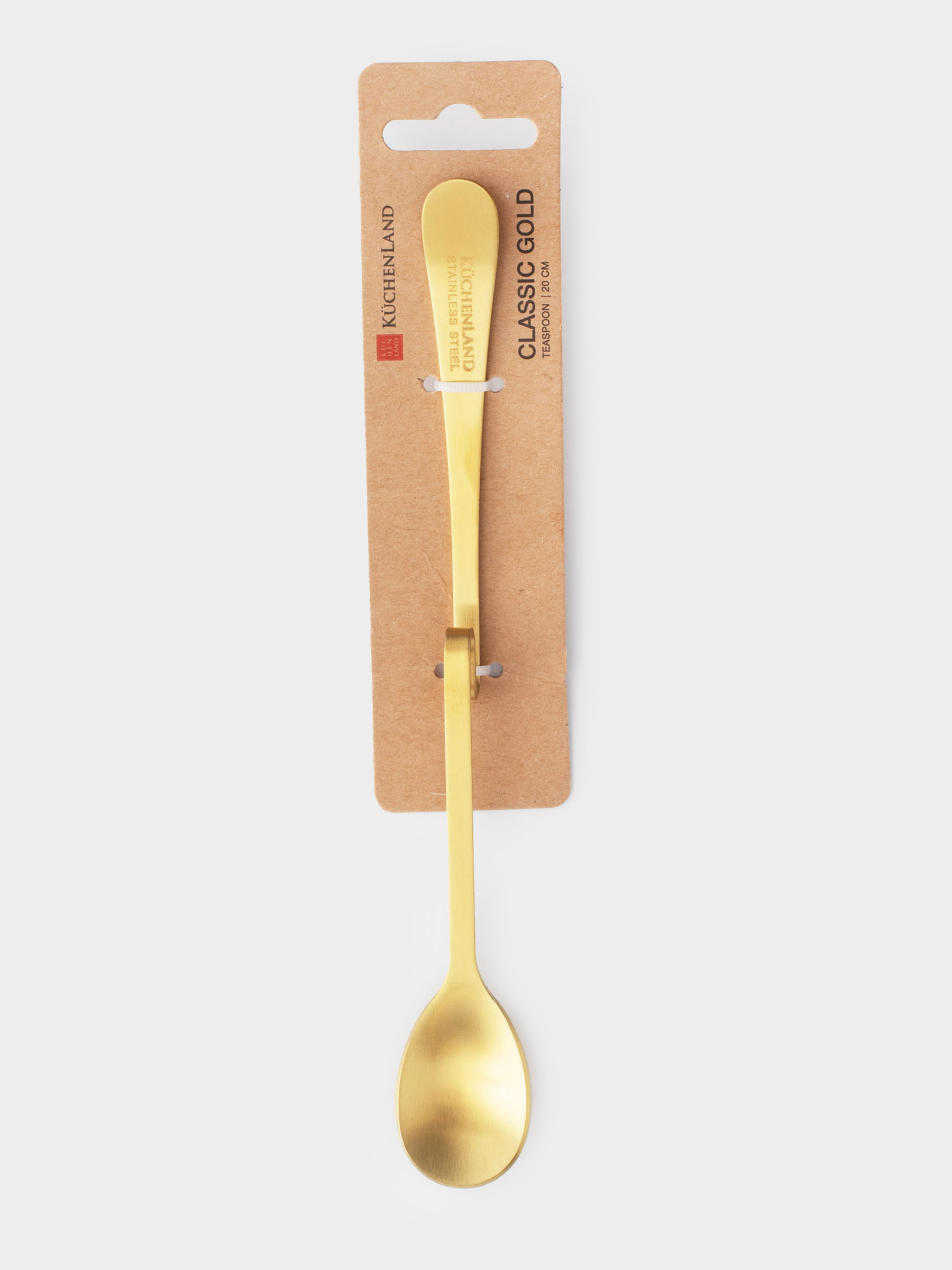 Ложка чайная, 20 см, с изогнутой ручкой, сталь, золотистая, Classic gold, image-4