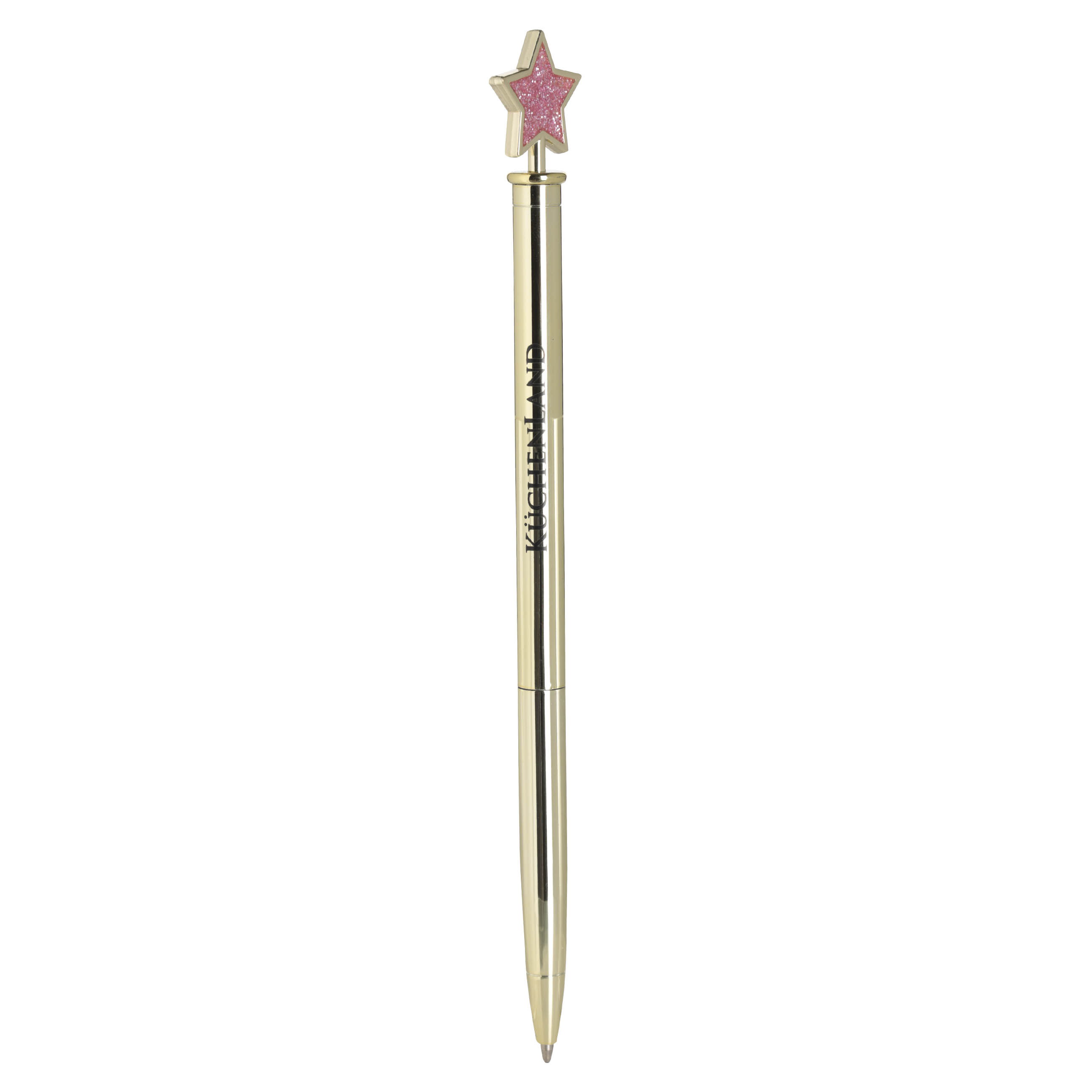 Ручка шариковая, 15 см, с фигуркой, металл, золотистая, Звезда, Draw figure изображение № 2