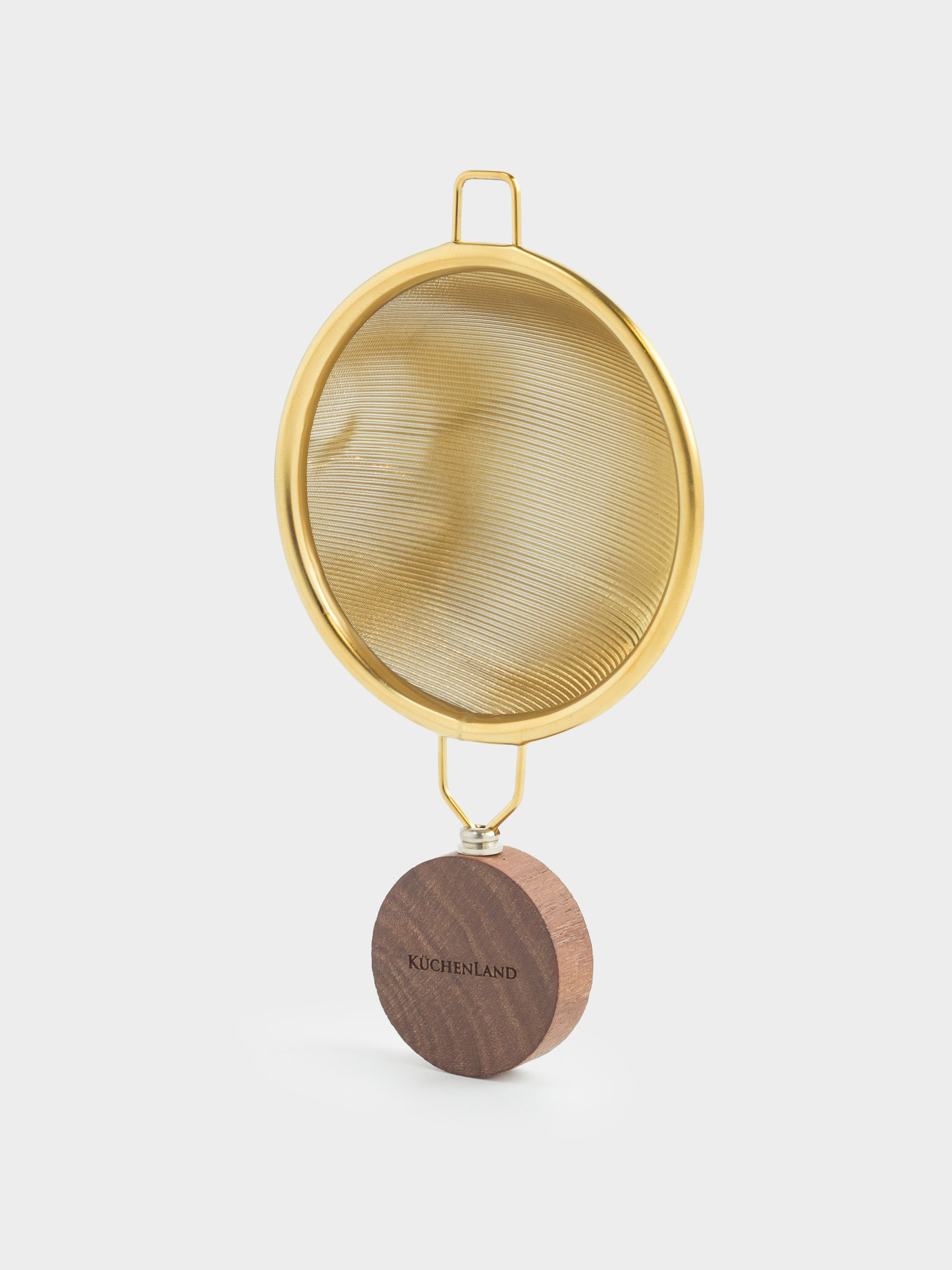 Сито для заваривания чая, 14 см, сталь/дерево, золотистое, Ложка, Classic gold, image-1