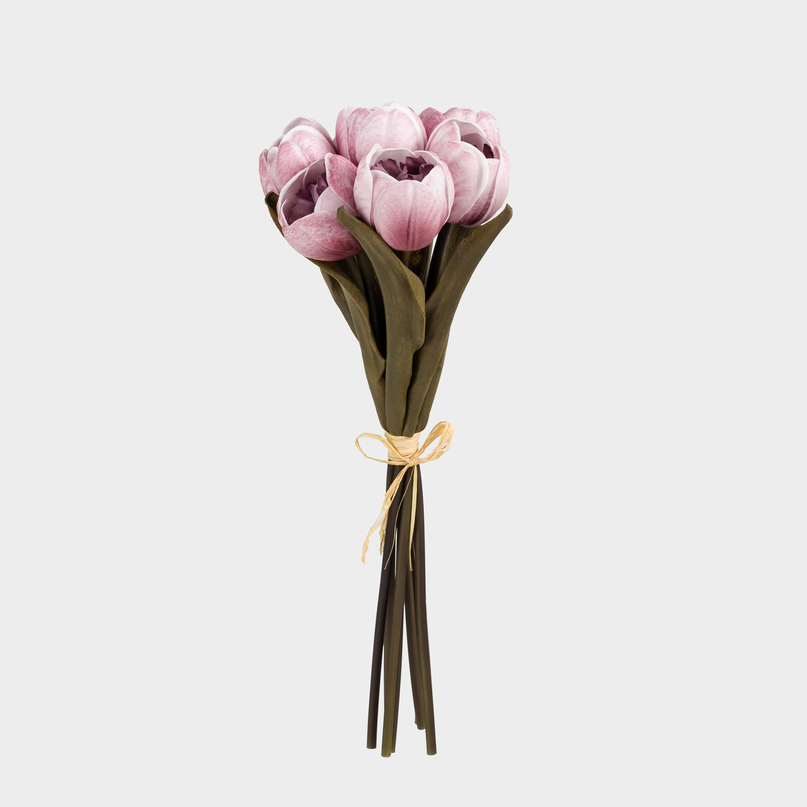 Букет искусственный, 34 см, полиуретан/металл, Сиреневые тюльпаны, Tulip garden, image-1