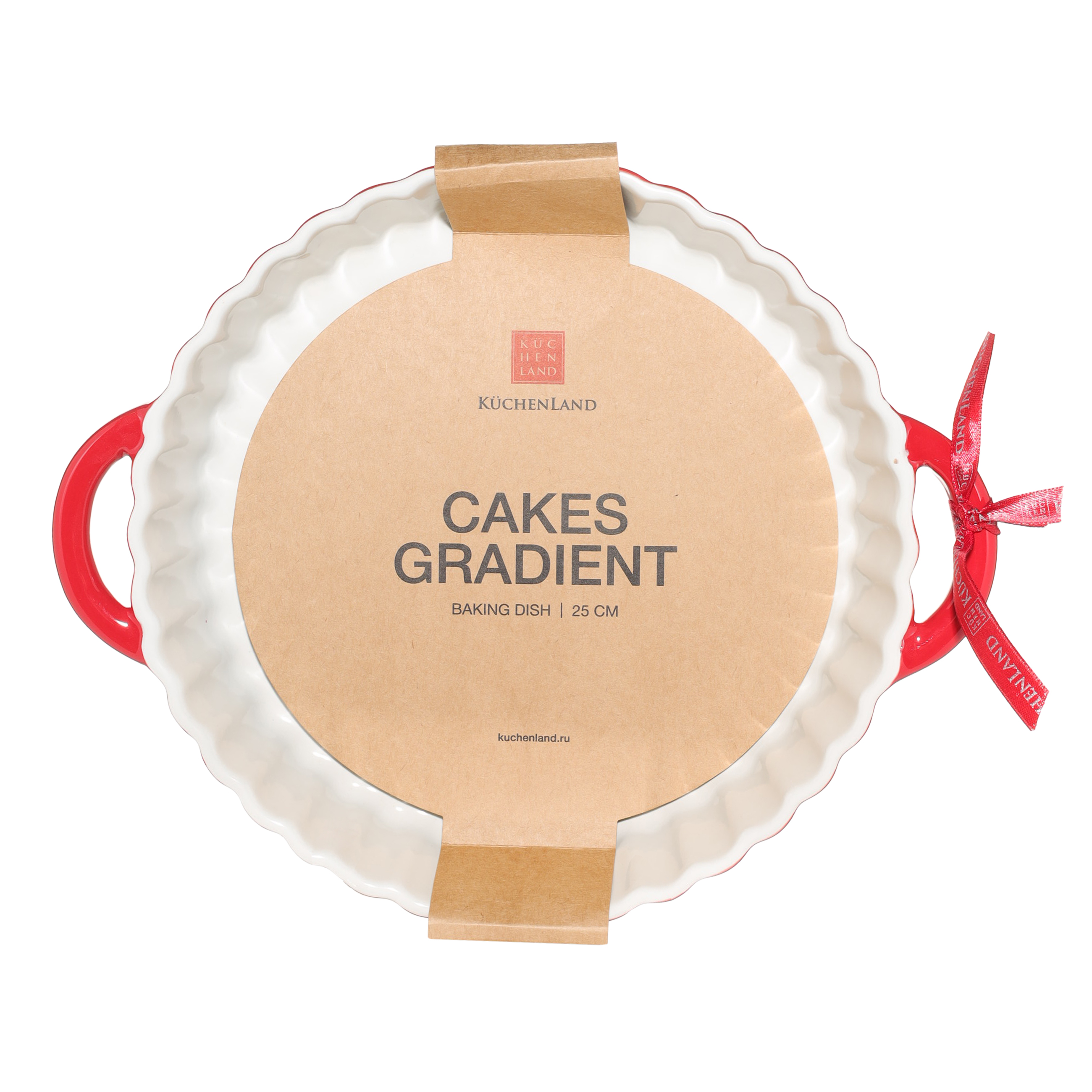 Форма для запекания, 25 см, керамика, круглая, бордовая, Градиент, Cakes gradient изображение № 5