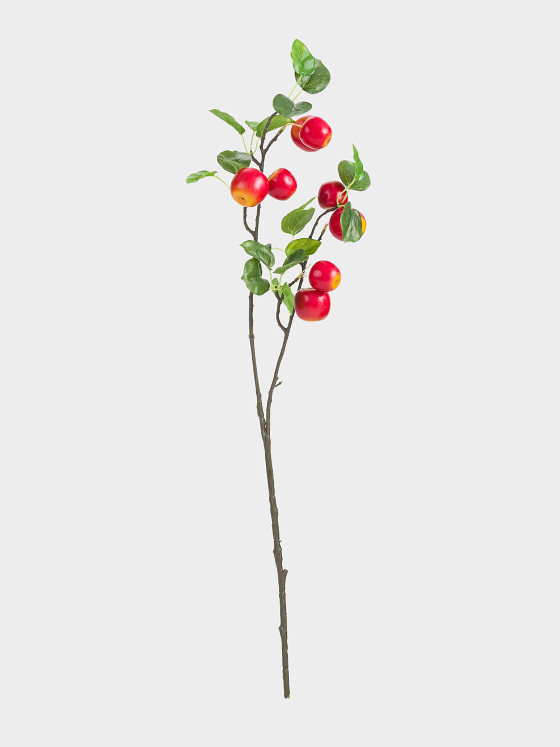 Ветка декоративная, 80 см, пенопласт/полиэстер, Красные яблоки, Fruit decor, image-1
