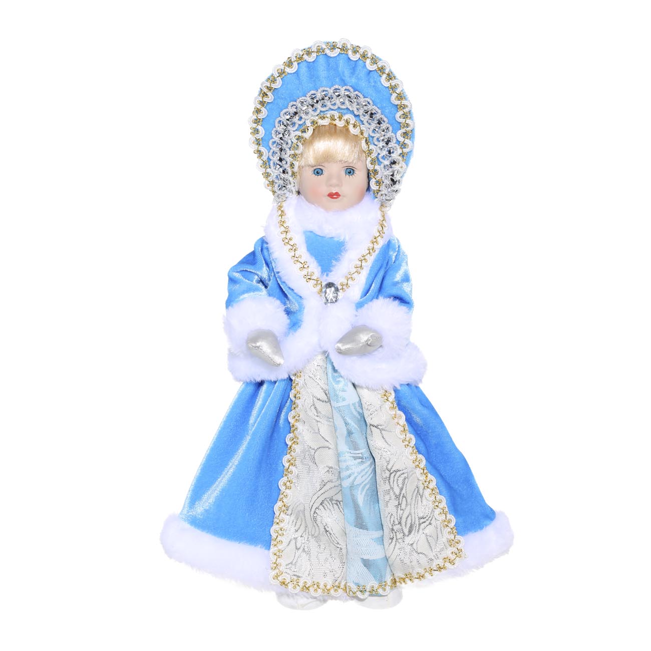 

Статуэтка, 35 см, полиэстер/фарфор, Снегурочка в голубом, Christmas style