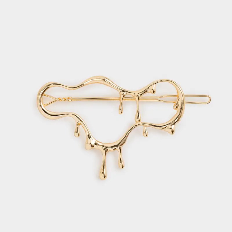 Заколка, 9 см, металл, золотистая, Jewelry ,image-0