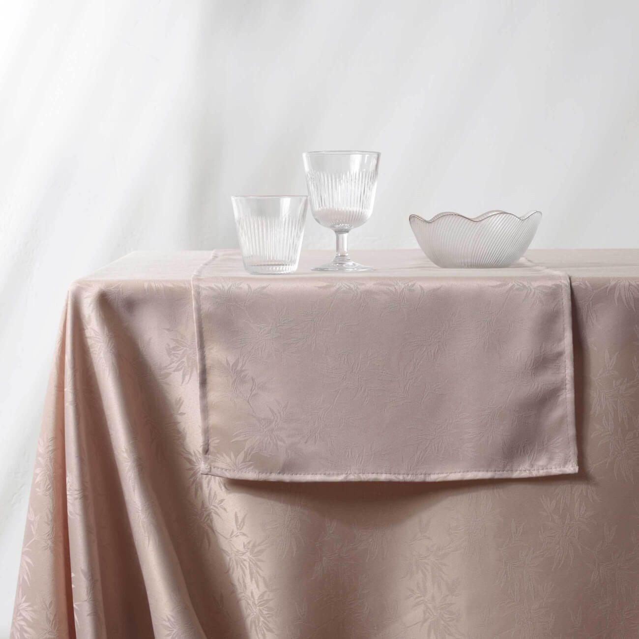 

Дорожка настольная, 40х160 см, полиэстер, бежевая, Ветви, Jacquard