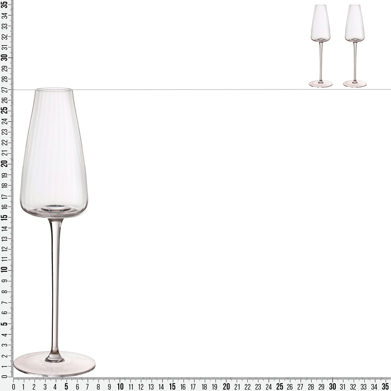 Бокал для шампанского, 270 мл, 2 шт, стекло, Sorento R изображение № 3