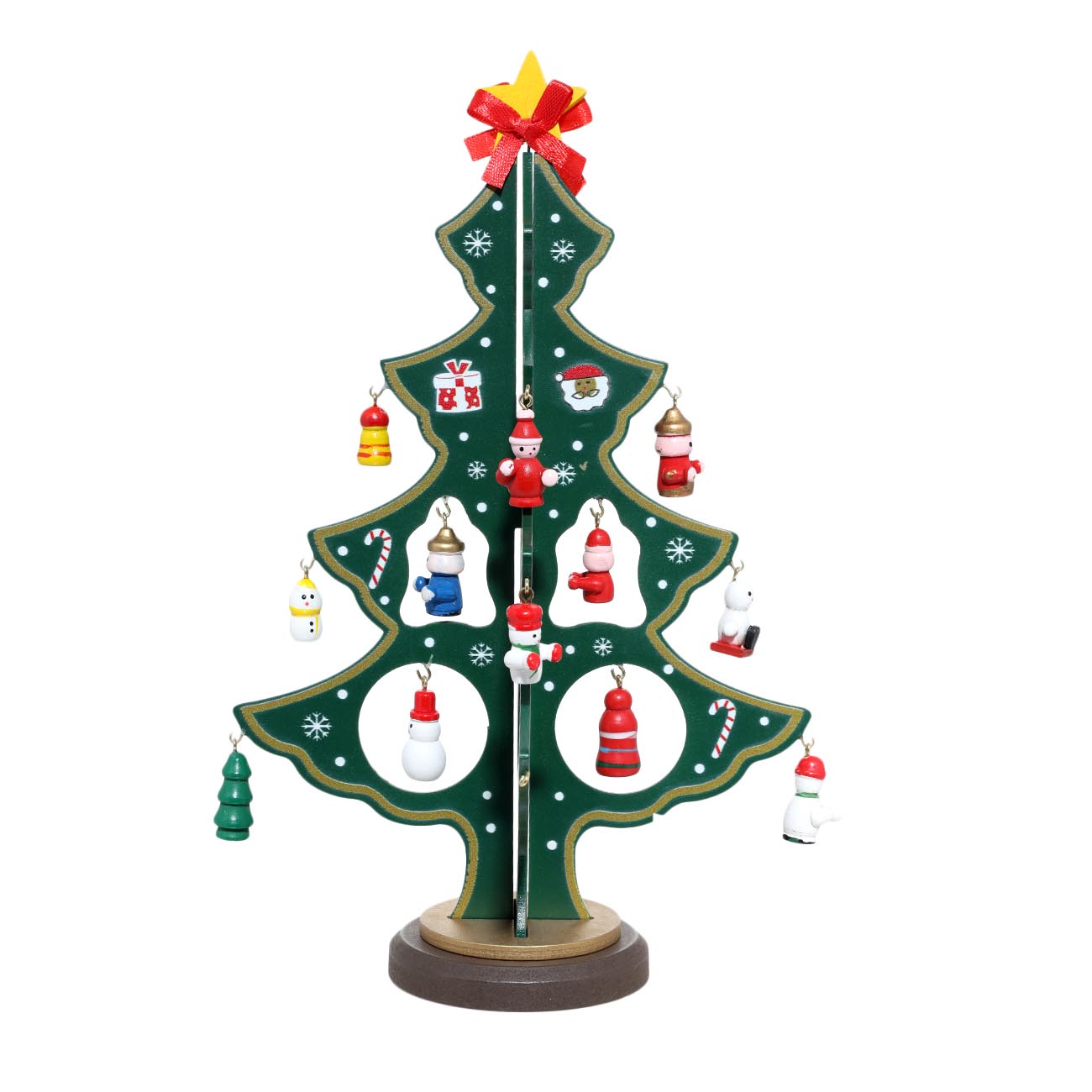 

Статуэтка, 28 см, с подвесками, МДФ, Ель на подставке, Christmas style
