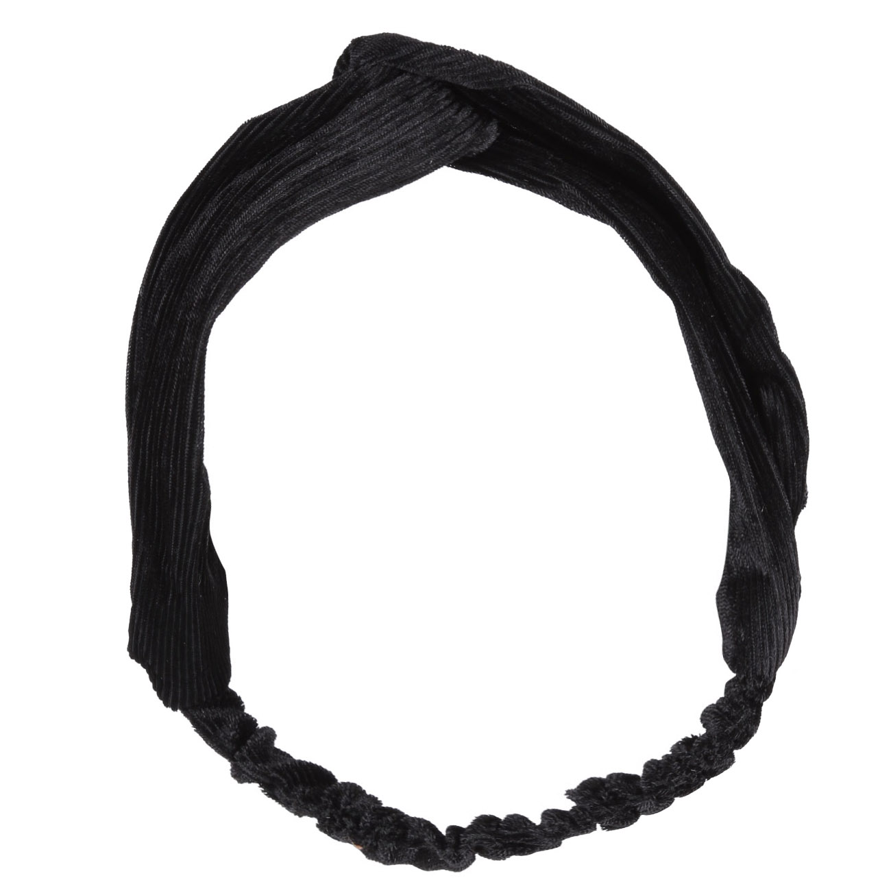 

Повязка для волос, 25 см, вельвет, черная, Тюрбан, Hair velvet