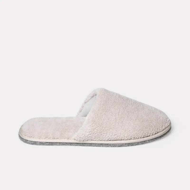 Тапочки мужские, домашние, искусственный мех, серые, Plush ,image-0