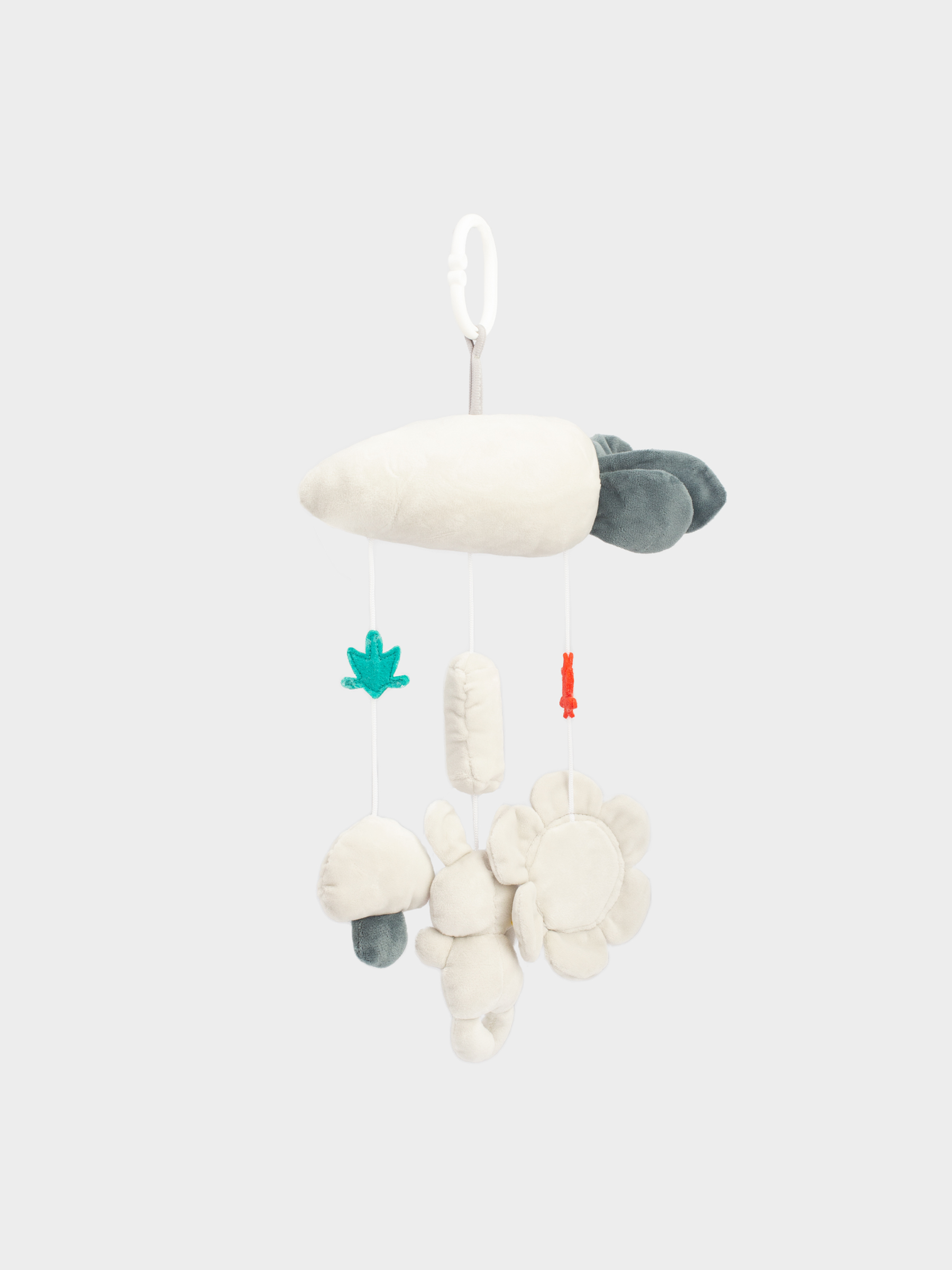 Игрушка, 40х27 см, развивающая, подвесная, полиэстер, серая, Морковка, Cradle, image-4