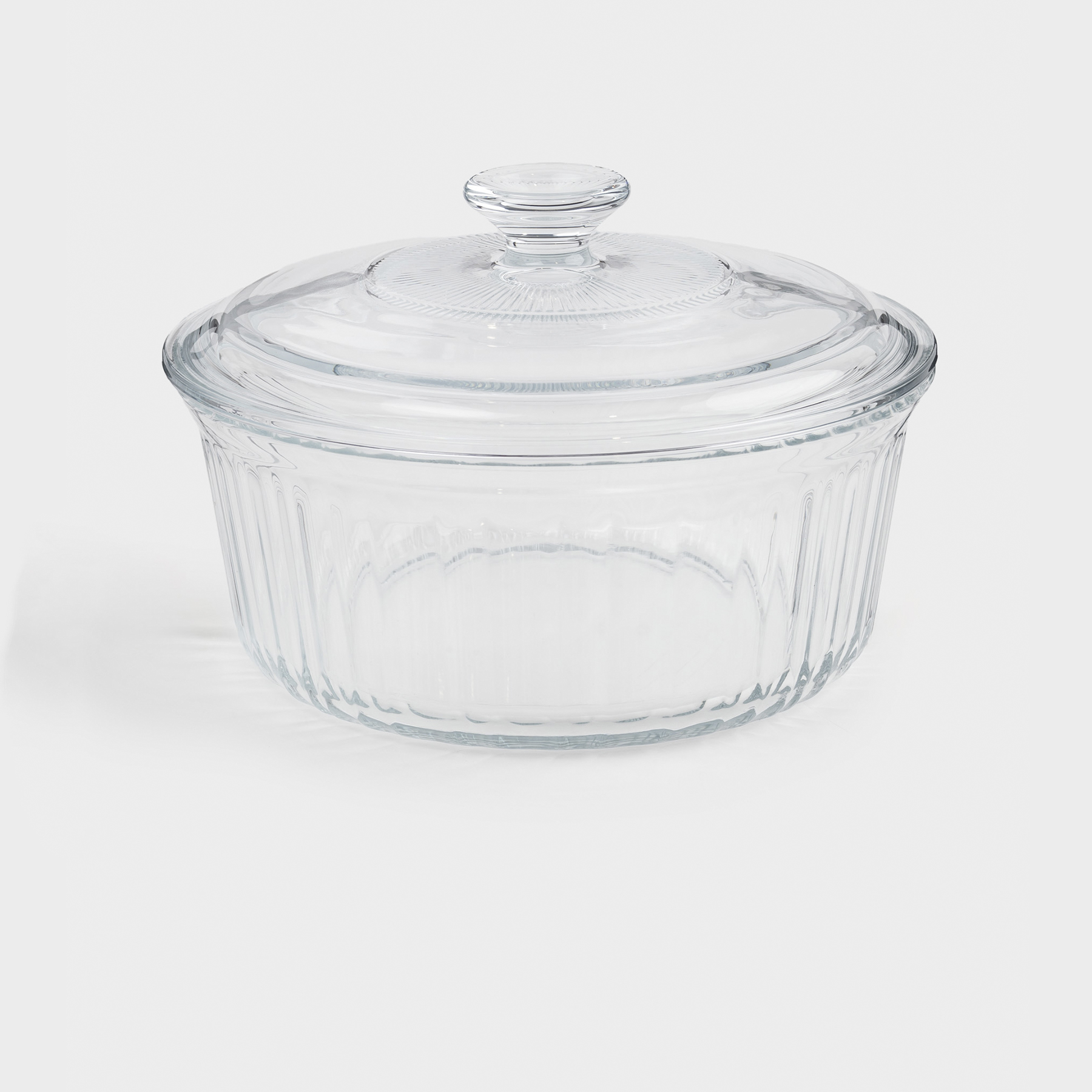 Форма для запекания 22 см 22 л с крышкой стекло Т круглая Cook ribbed 1990₽