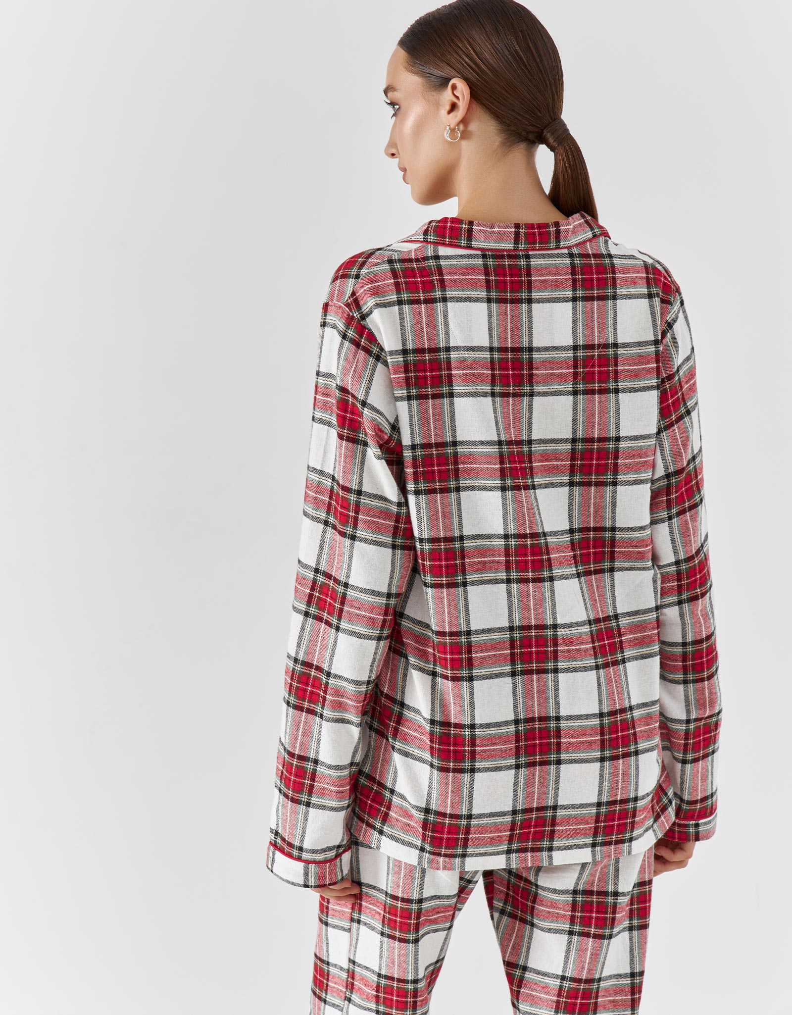 Костюм женский, с брюками, хлопок, красно-белый, Клетка, Patsy, image-5