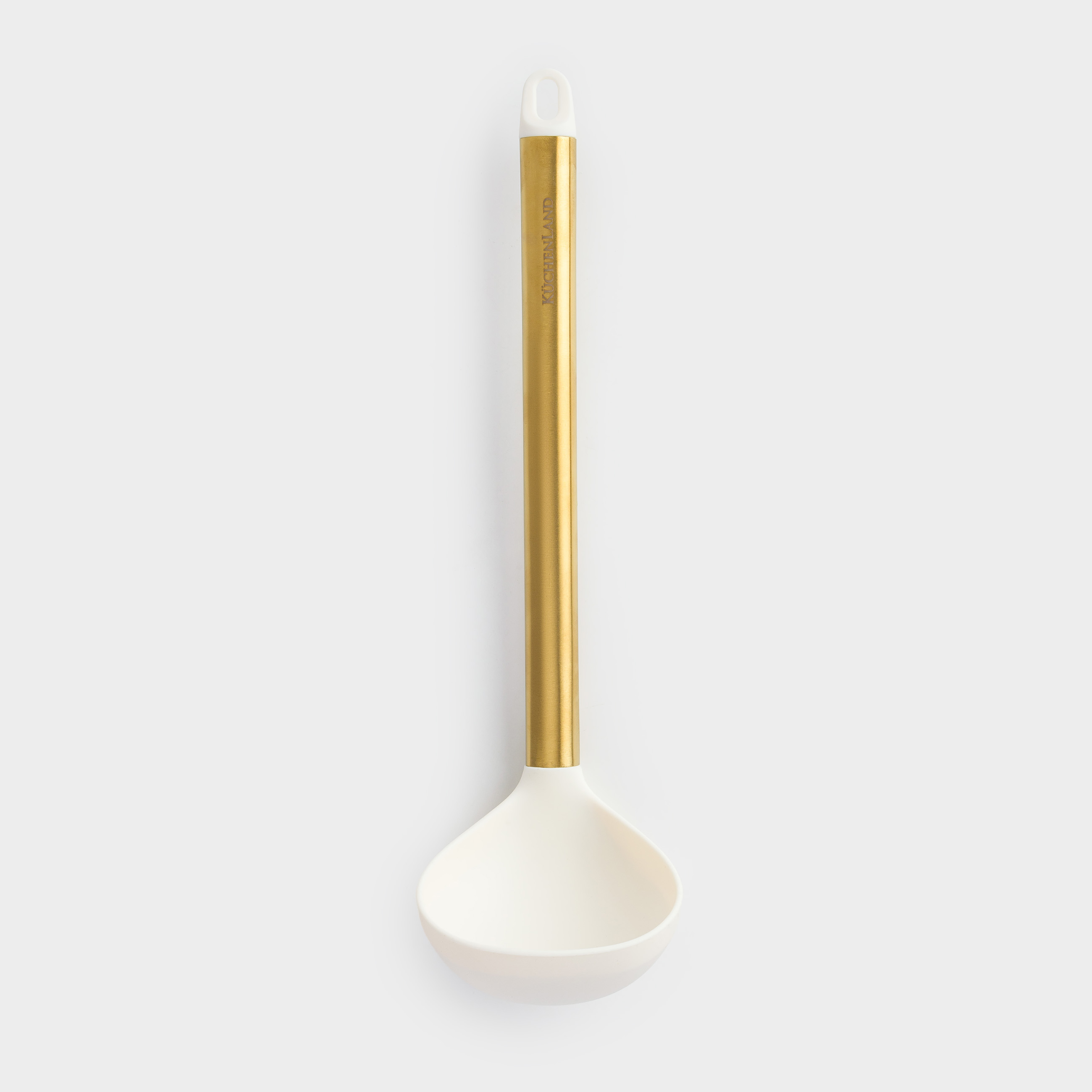 Половник, 31 см, силикон/сталь, молочный, Bello gold, image-0