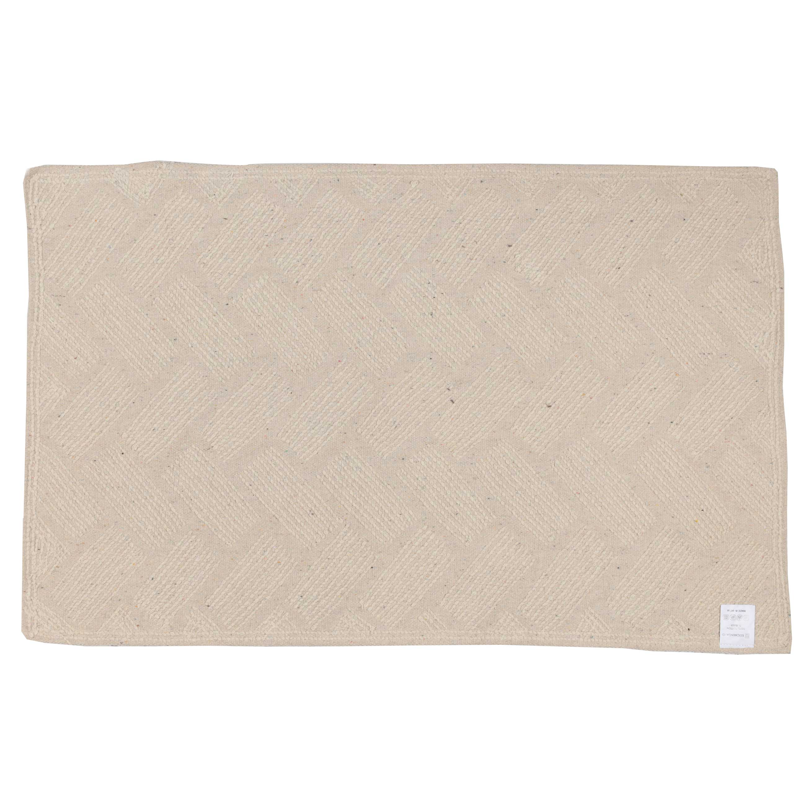 Коврик для ванной комнаты, 50x80/50x50 см, 2 шт, противоскользящий, хлопок, молочный, Neutral, image-8