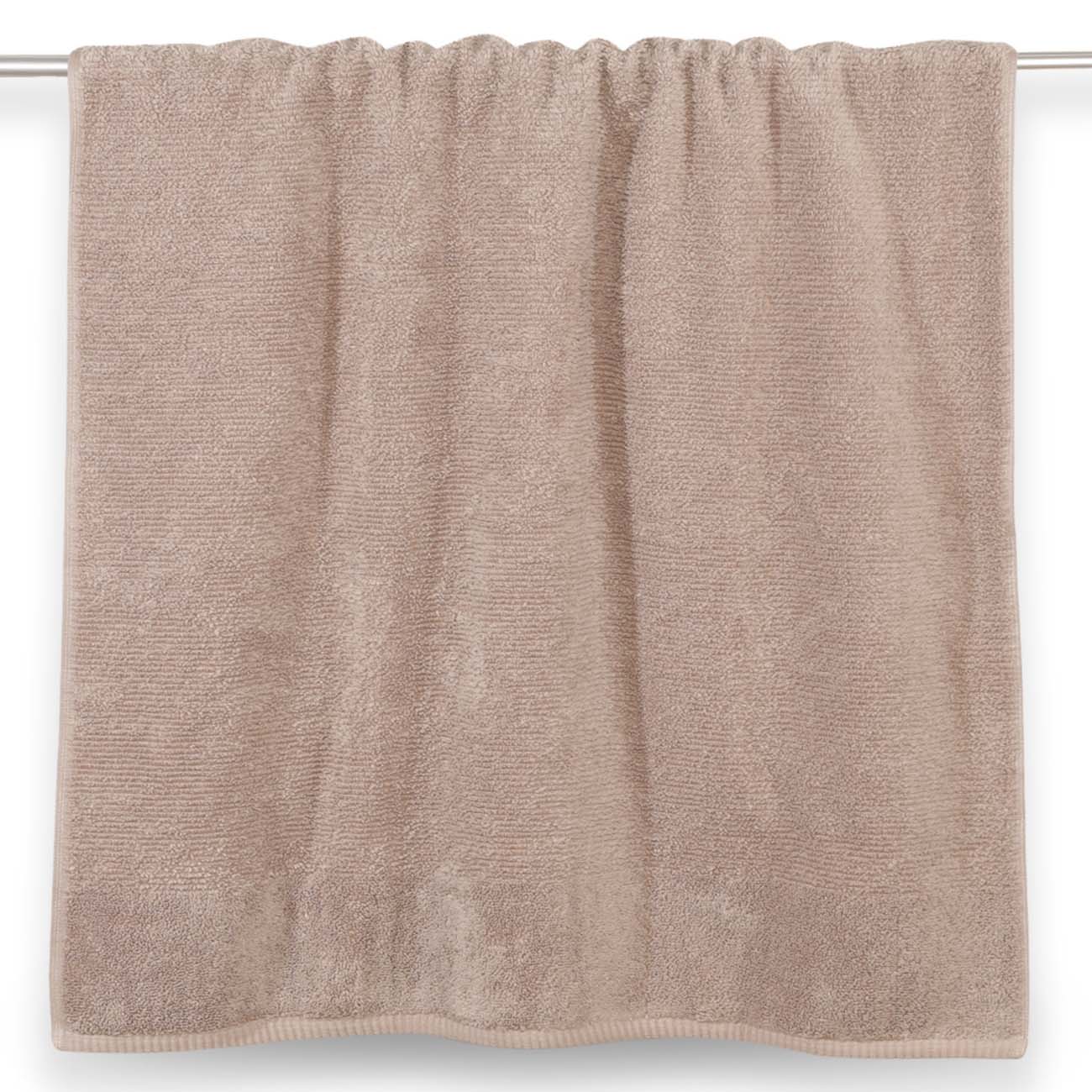 Полотенце, 70х140 см, хлопок, коричневое, Terry cotton, image-1