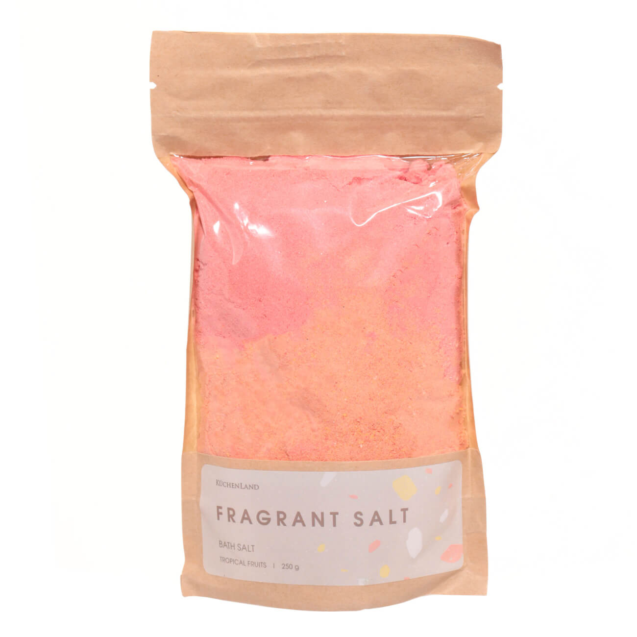 Соль для ванны, 250 гр, шипучая, желто-красная, Тропические фрукты, Fragrant salt изображение № 1