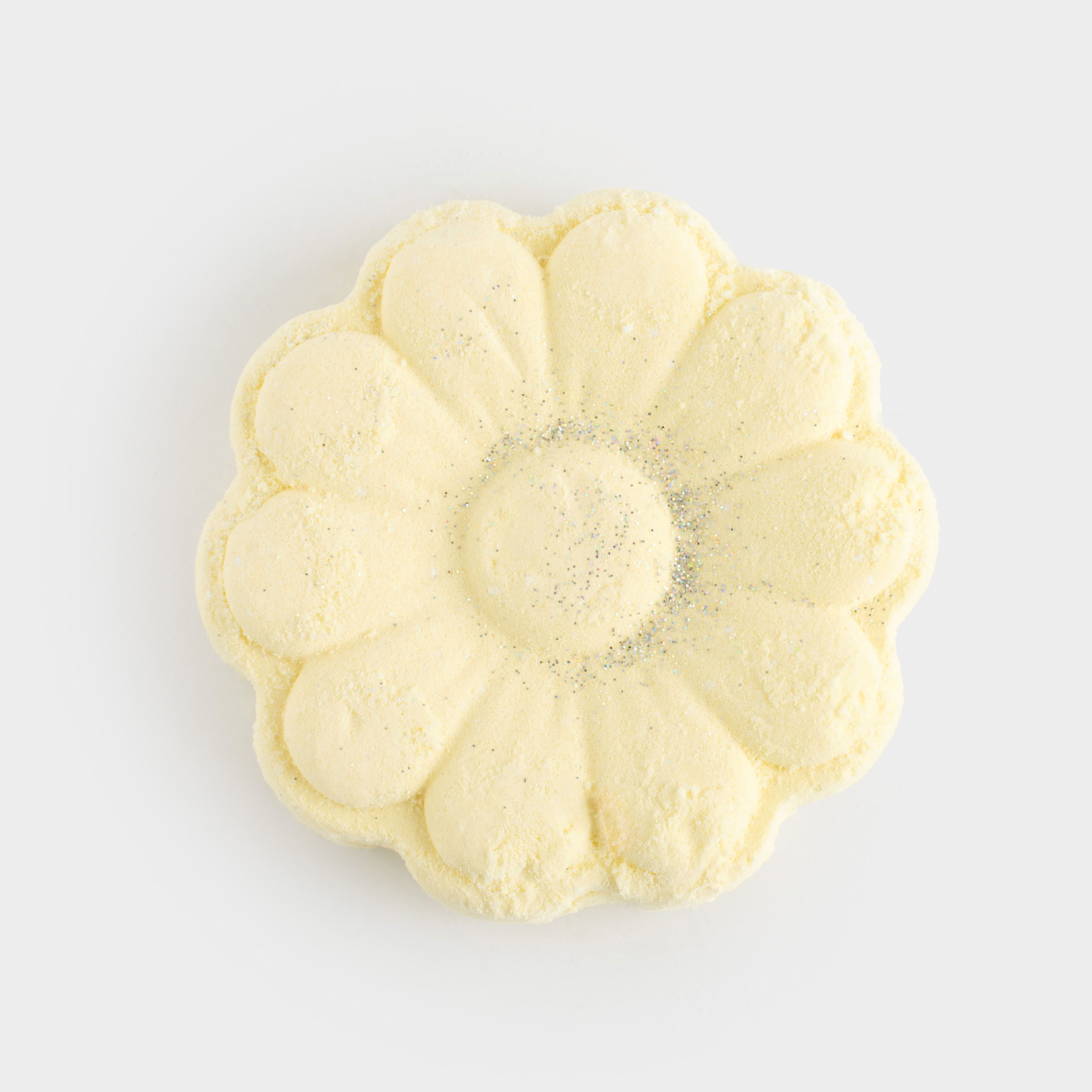 Бомбочка для ванны, 100 гр, желтая, Крем-брюле, Цветок, Flower spa, image-0