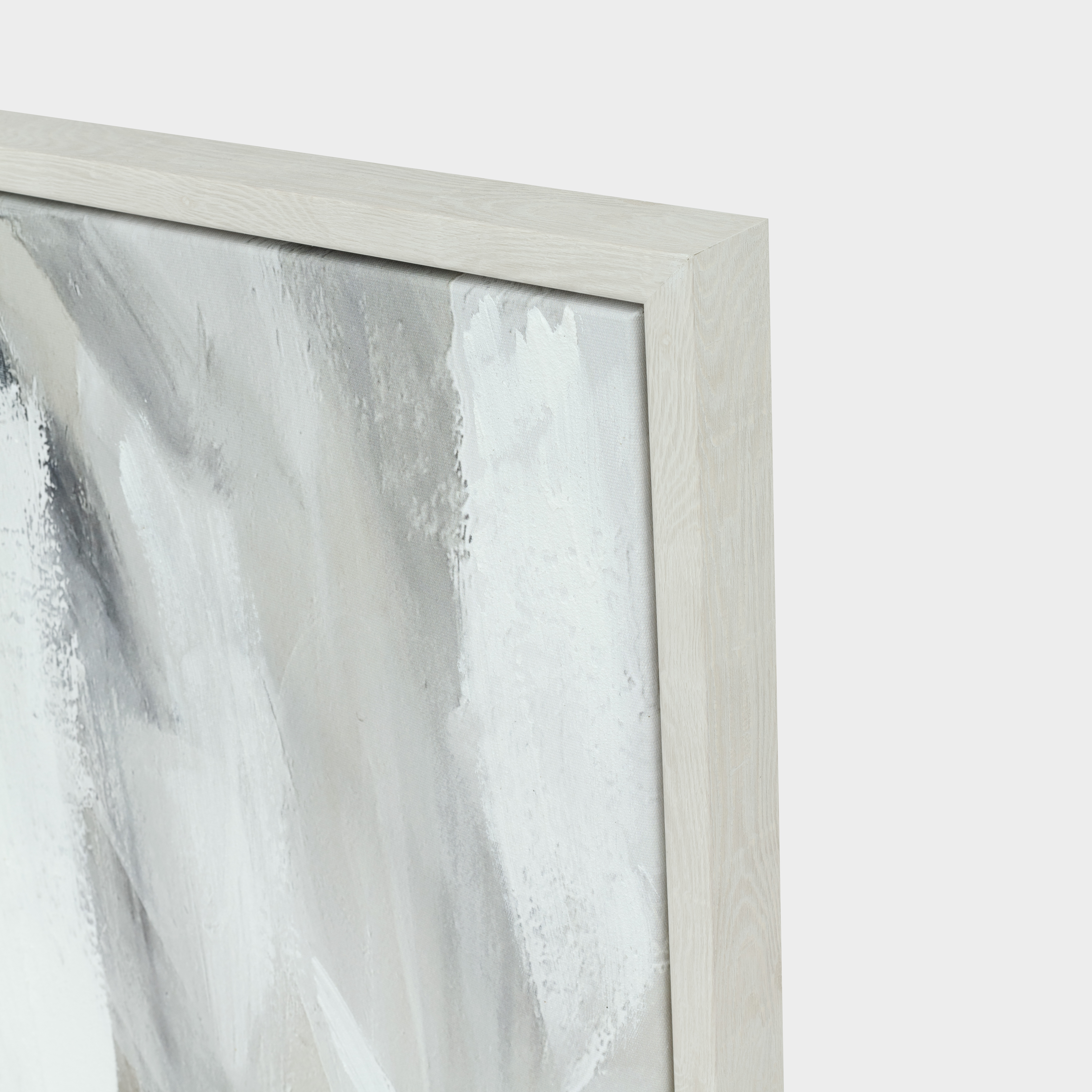Картина в раме, 80х120 см, холст, бело-бежевая, Штрихи, Abstract, image-3