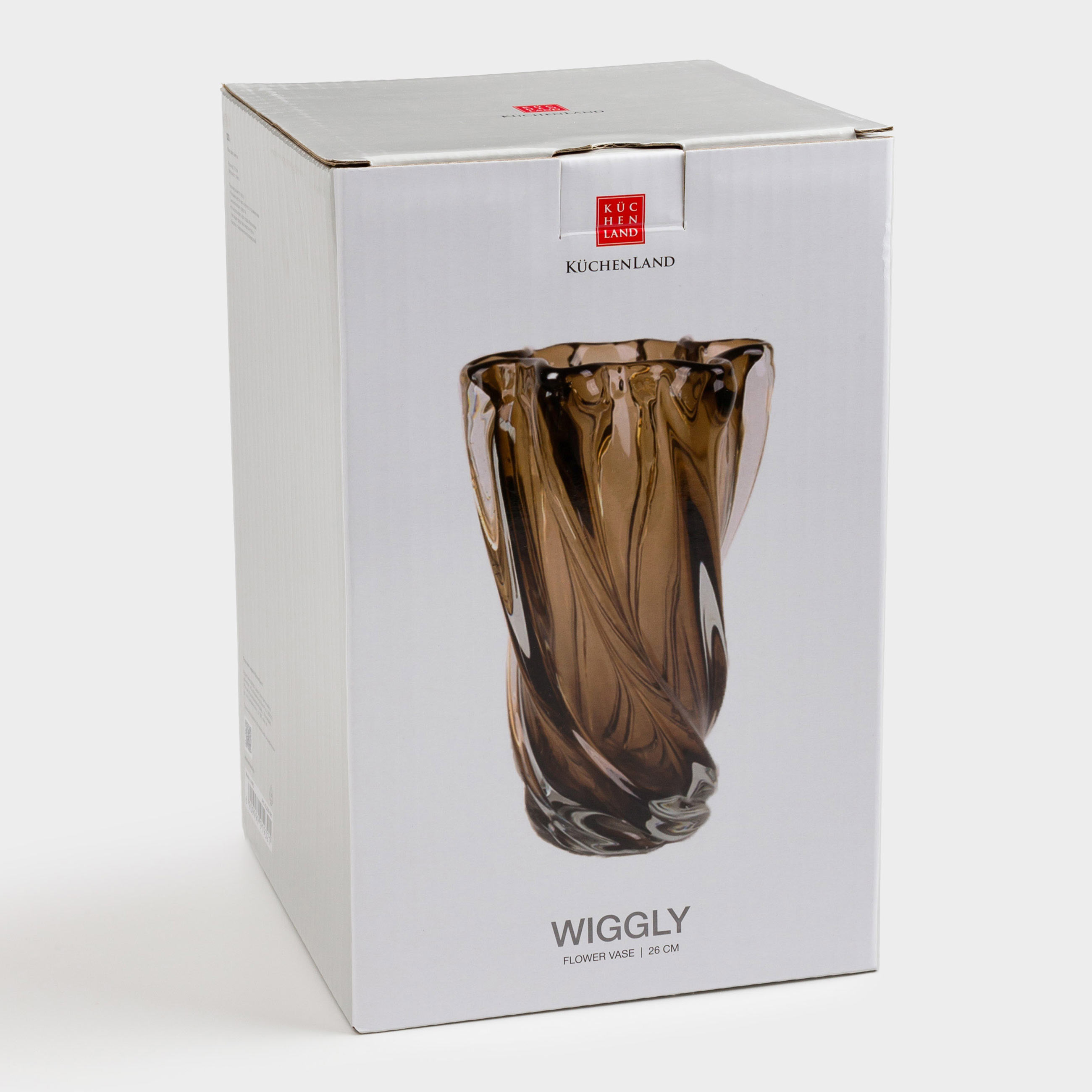Ваза для цветов, 26 см, стекло Р, коричневая, Wiggly — купить в ...
