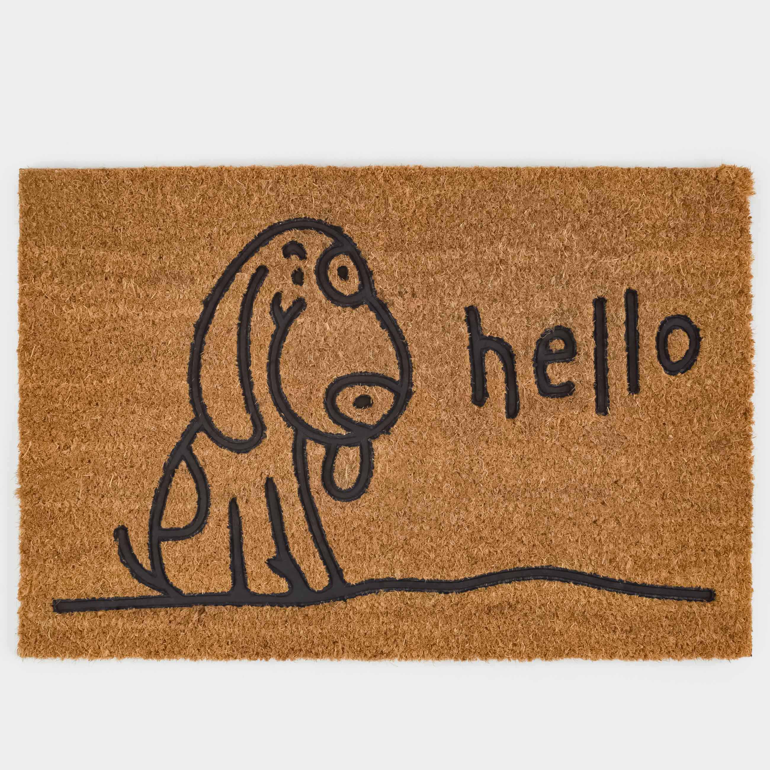 Коврик придверный 40х60 см кокосПВХ темно-бежевый Собака Home deco 1390₽