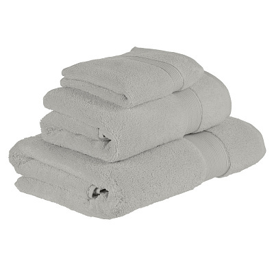 Комплект полотенец, 3 шт, 70x140/50x100/30x30 см, хлопок, серый, Cotton