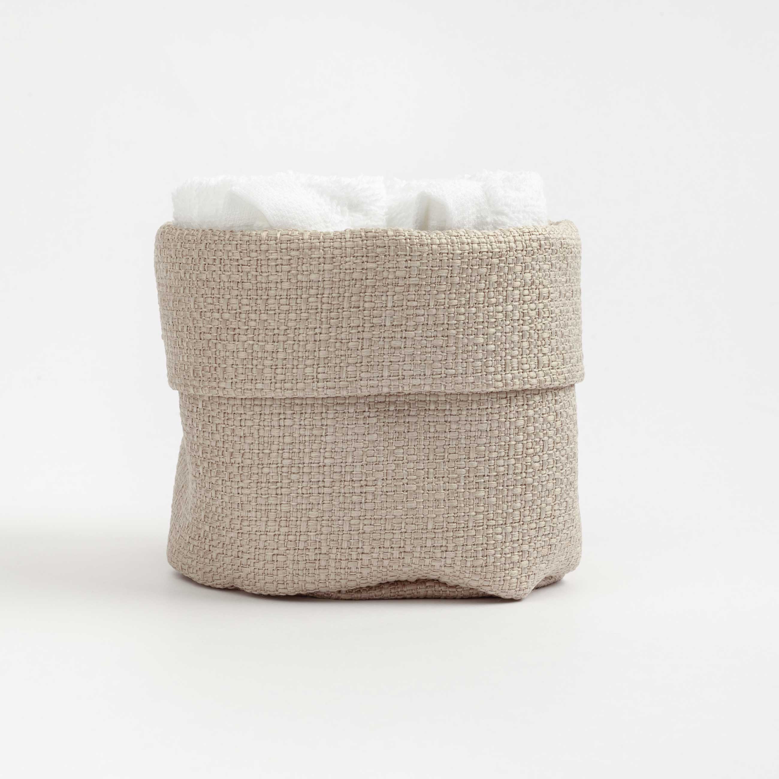 Полотенце, 30х30 см, 4 шт, в корзине, хлопок/полиэстер, белое, Basket towel