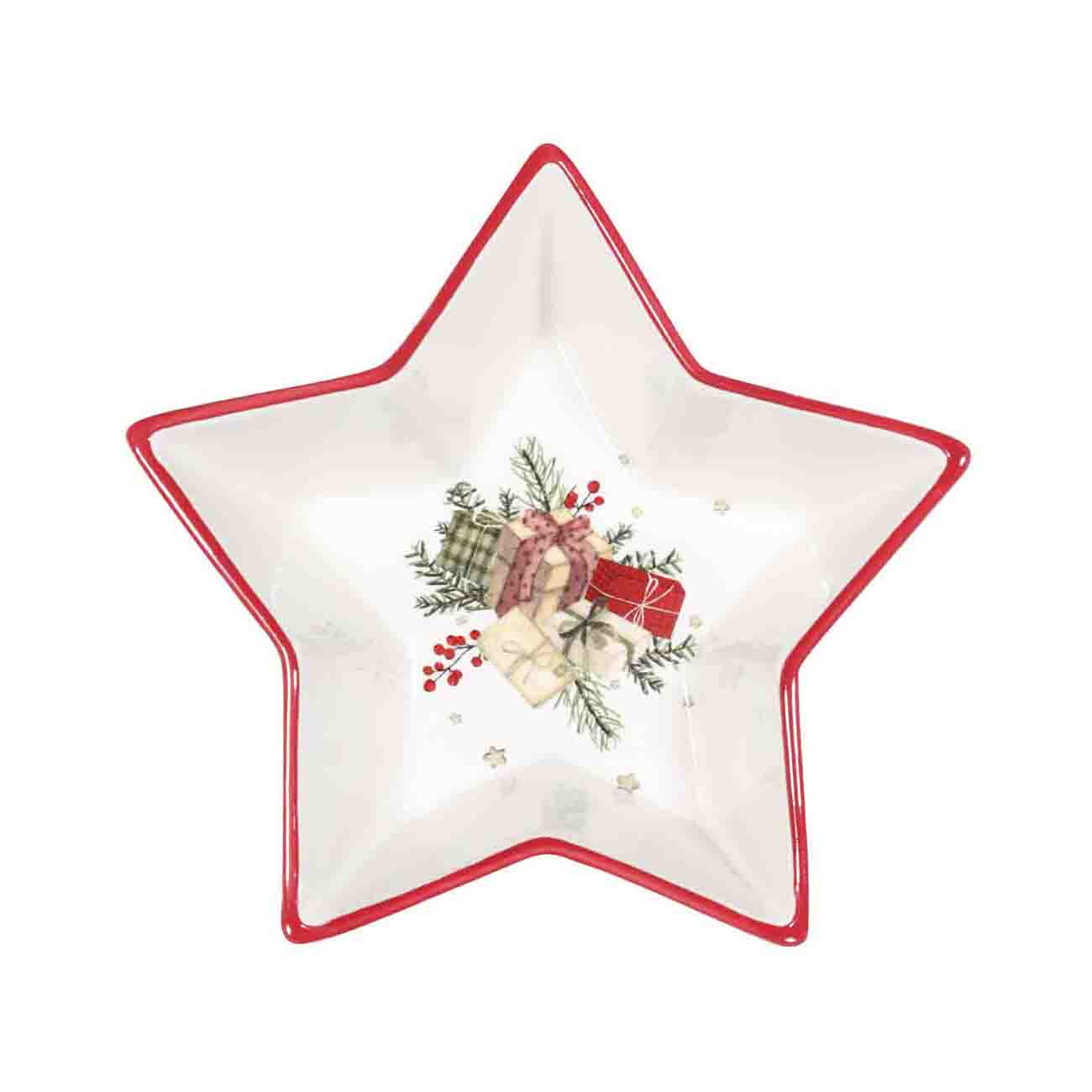 

Блюдо глубокое, 17х16 см, керамика, Звезда, Подарки на ветке, Christmas tree