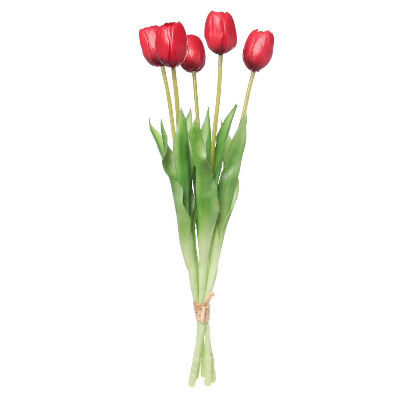Букет искусственный, 44 см, ТЭП, красный, Тюльпаны, Tulip garden букет тюльпаны 35 см 9 шт