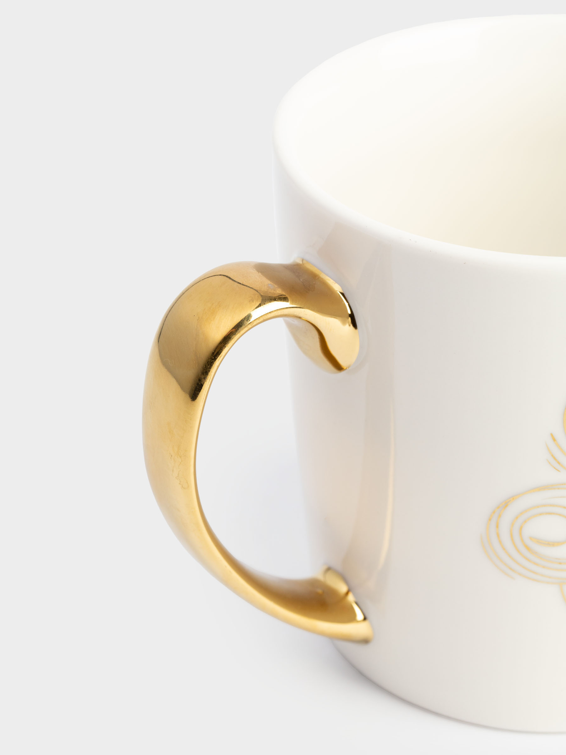 Кружка, 500 мл, фарфор N, бело-золотистая, Лошадь, Horse gold, image-2