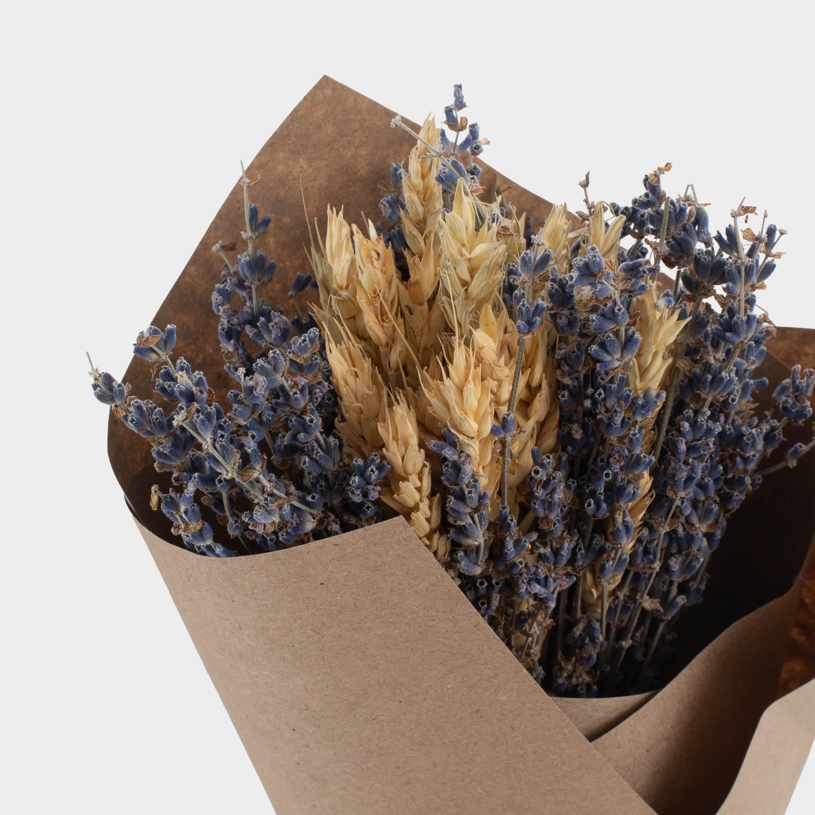 Букет декоративный, 35 см, сухоцветы, Лаванда и пшеница, Dried flower, image-1
