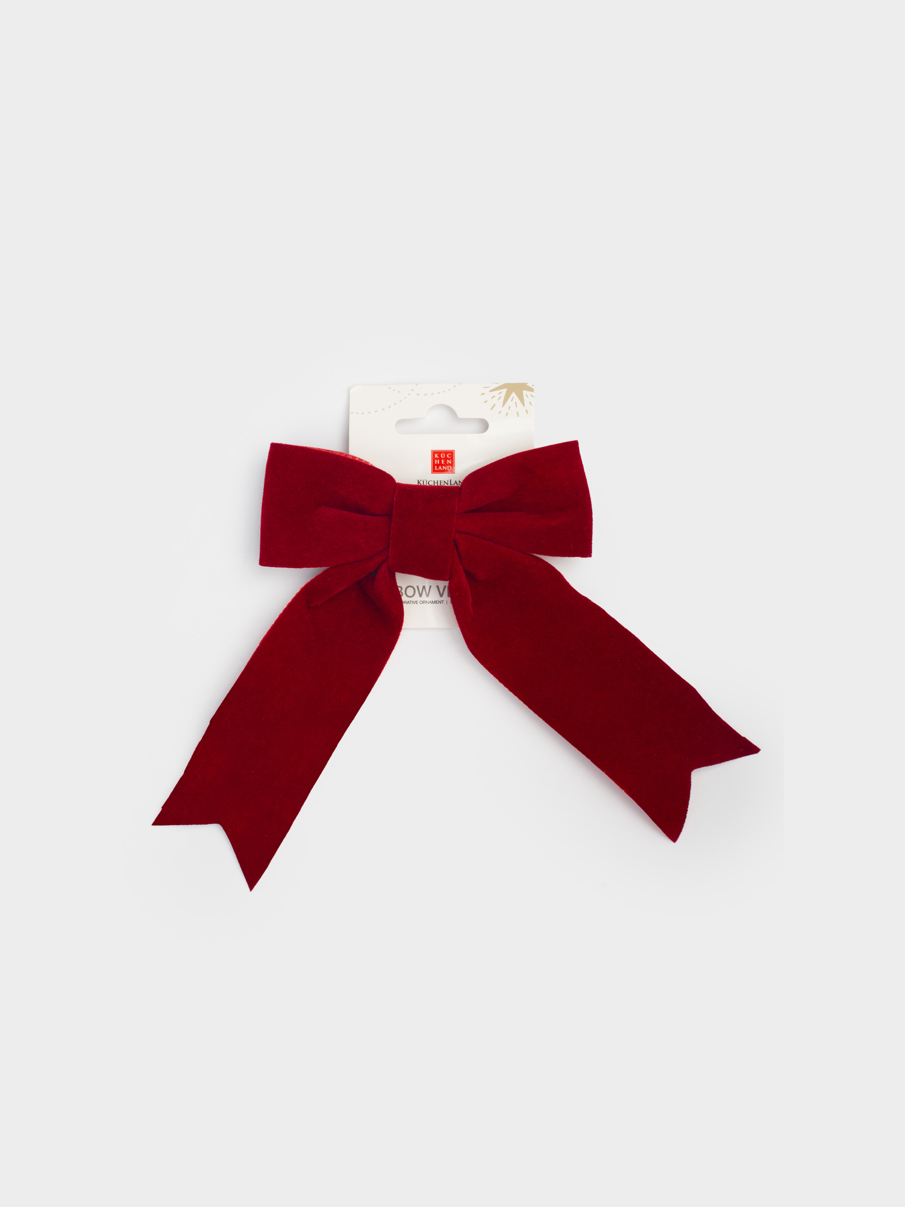 Украшение декоративное, 15х18 см, на клипсе, полиэстер, бордовое, Бант, Bow velvet, image-4