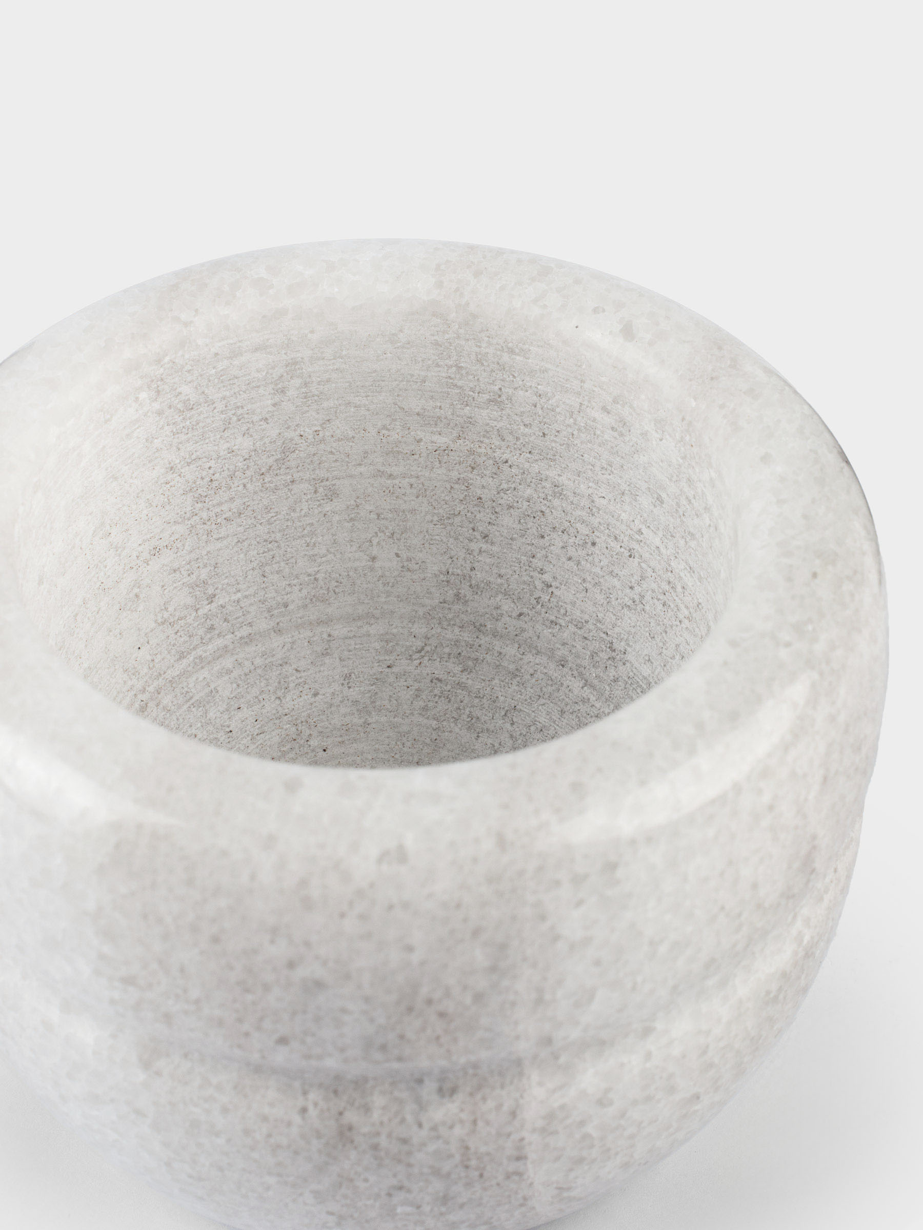 Ступка для специй, 10 см, с пестиком, мрамор, белая, Полоса, Marble, image-6