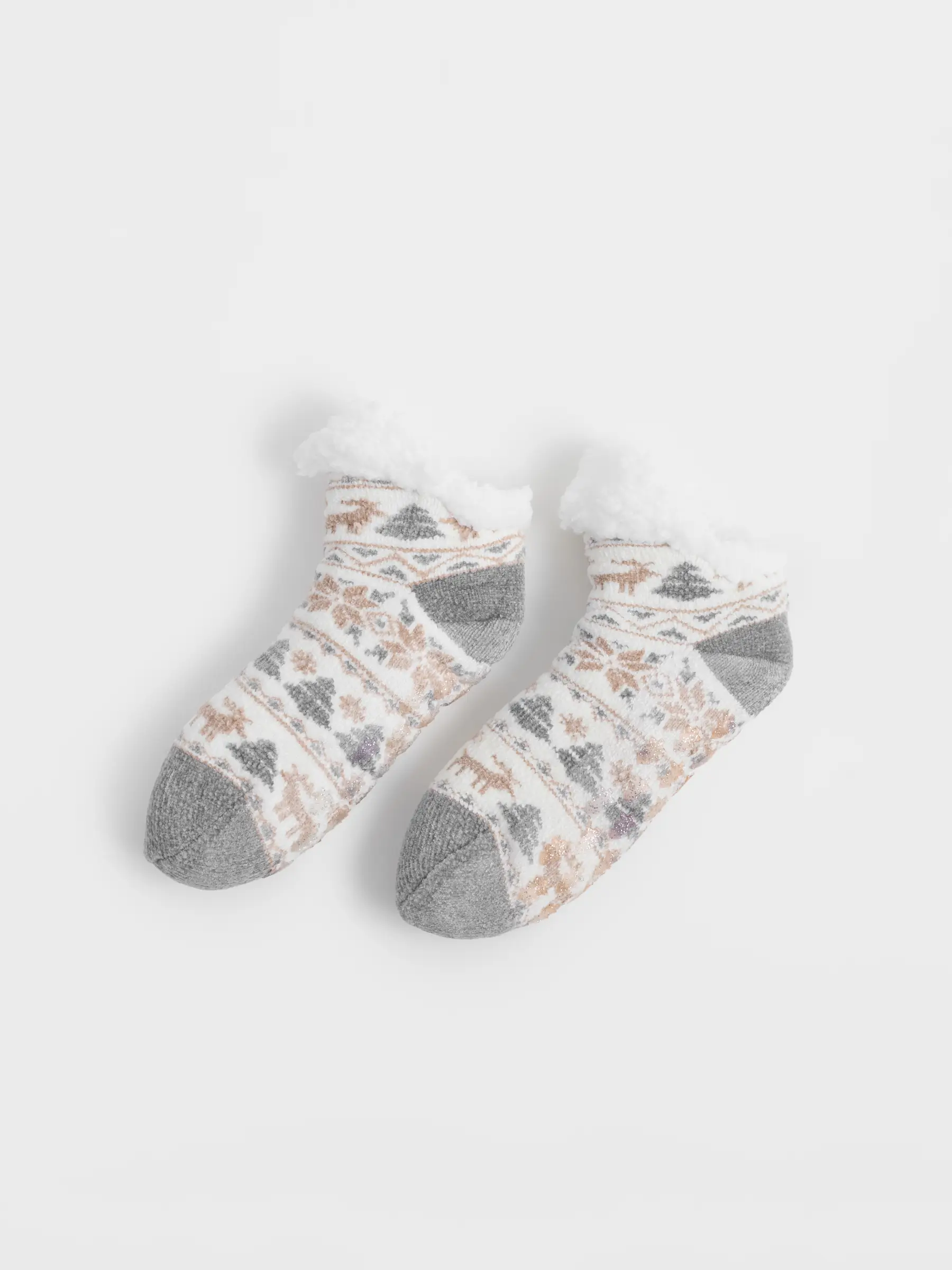 Носки домашние,  молочные, Hot winter