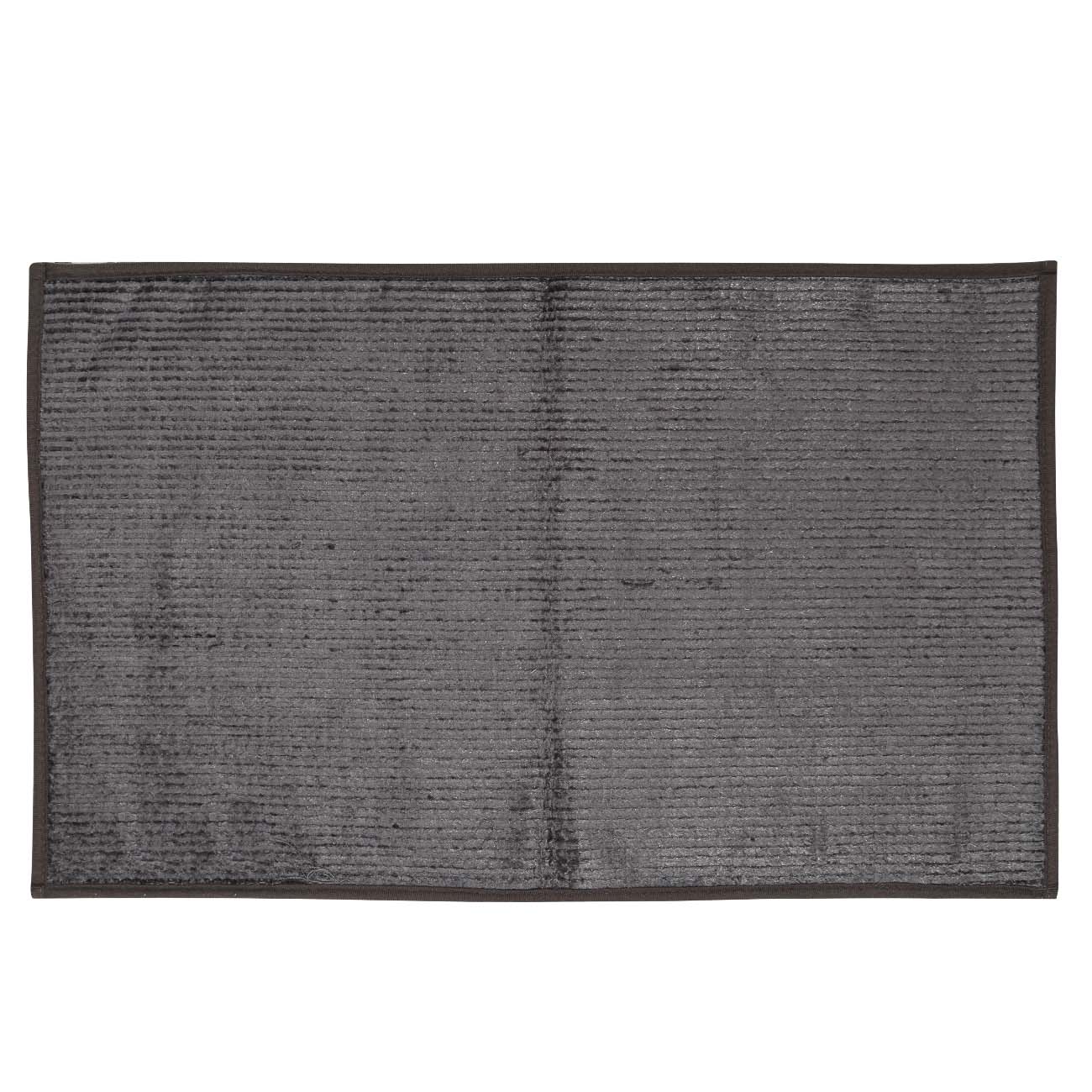Коврик, 50х80 см, противоскользящий, полиэстер, темно-серый, Fluffy изображение № 2