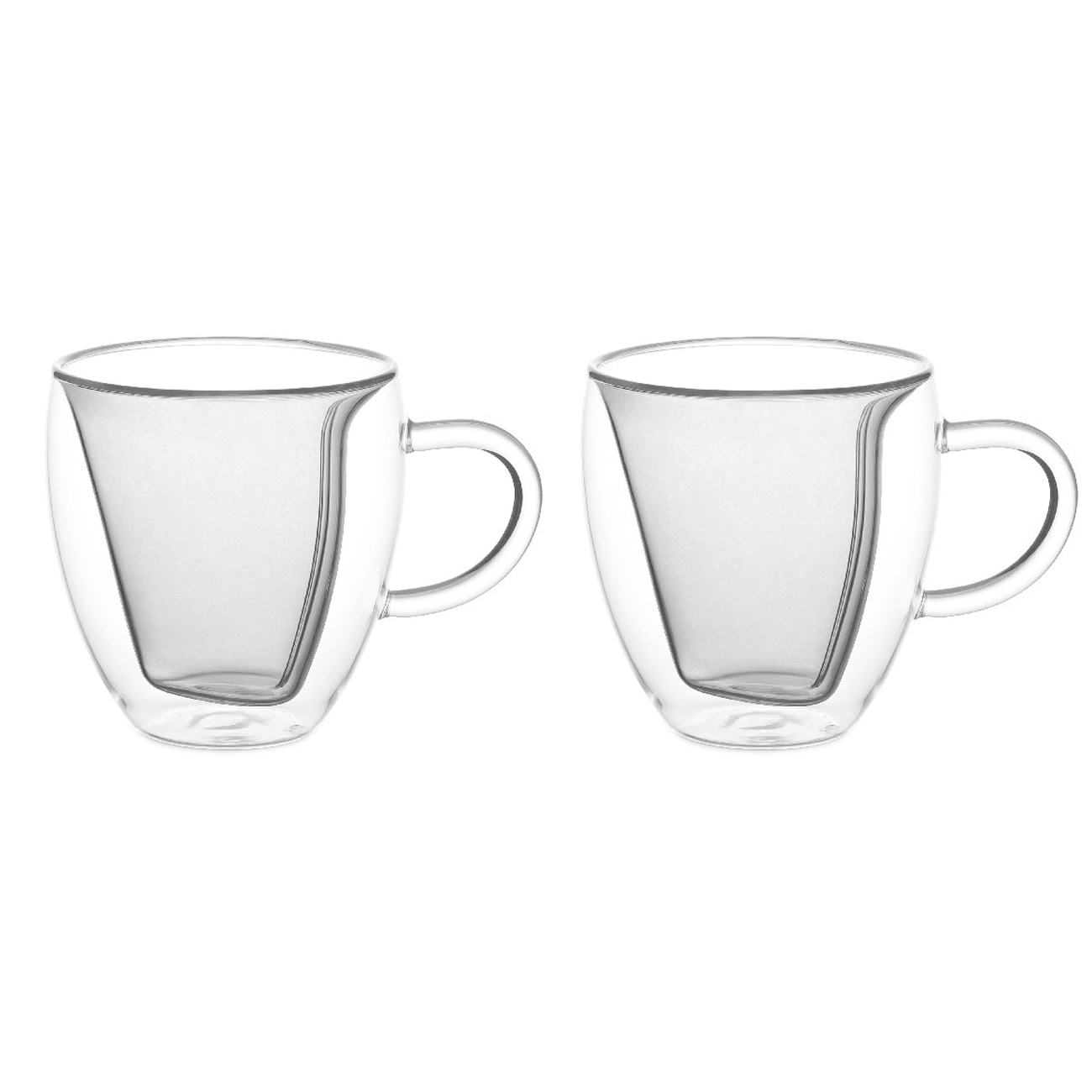 

Кружка, 250 мл, 2 шт, стекло Б, серая, Сердце, Air Shape