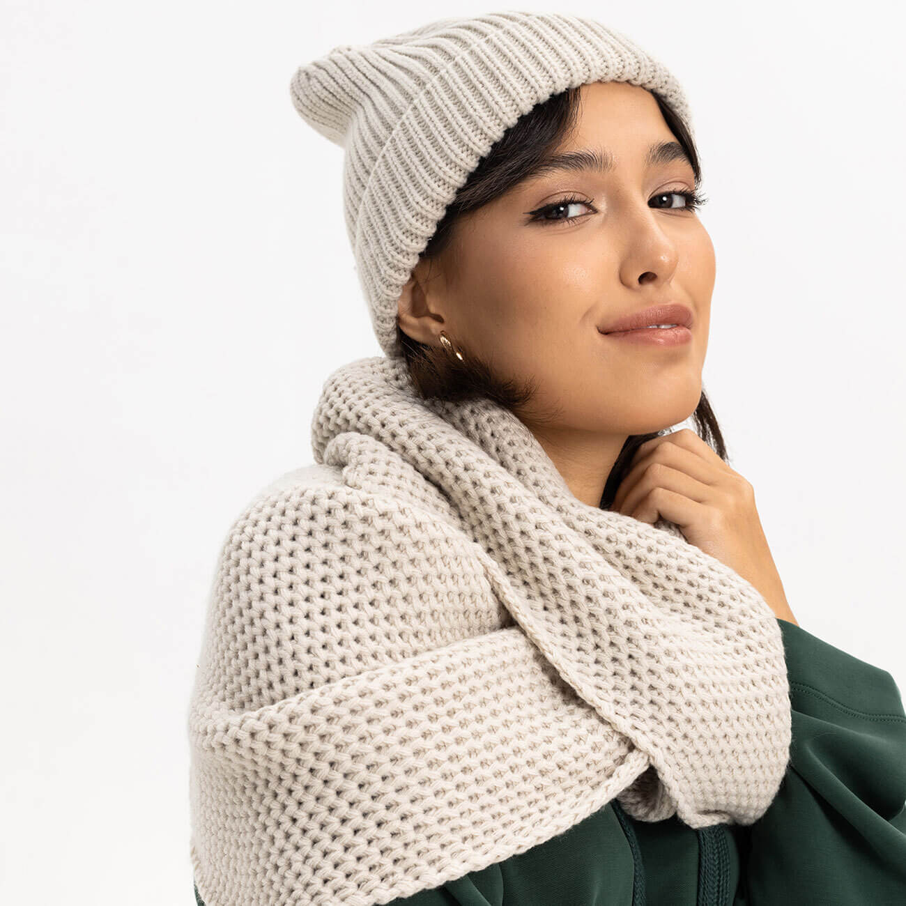 

Шарф-снуд, женский, 70х30 см, акрил, серый, Knitting