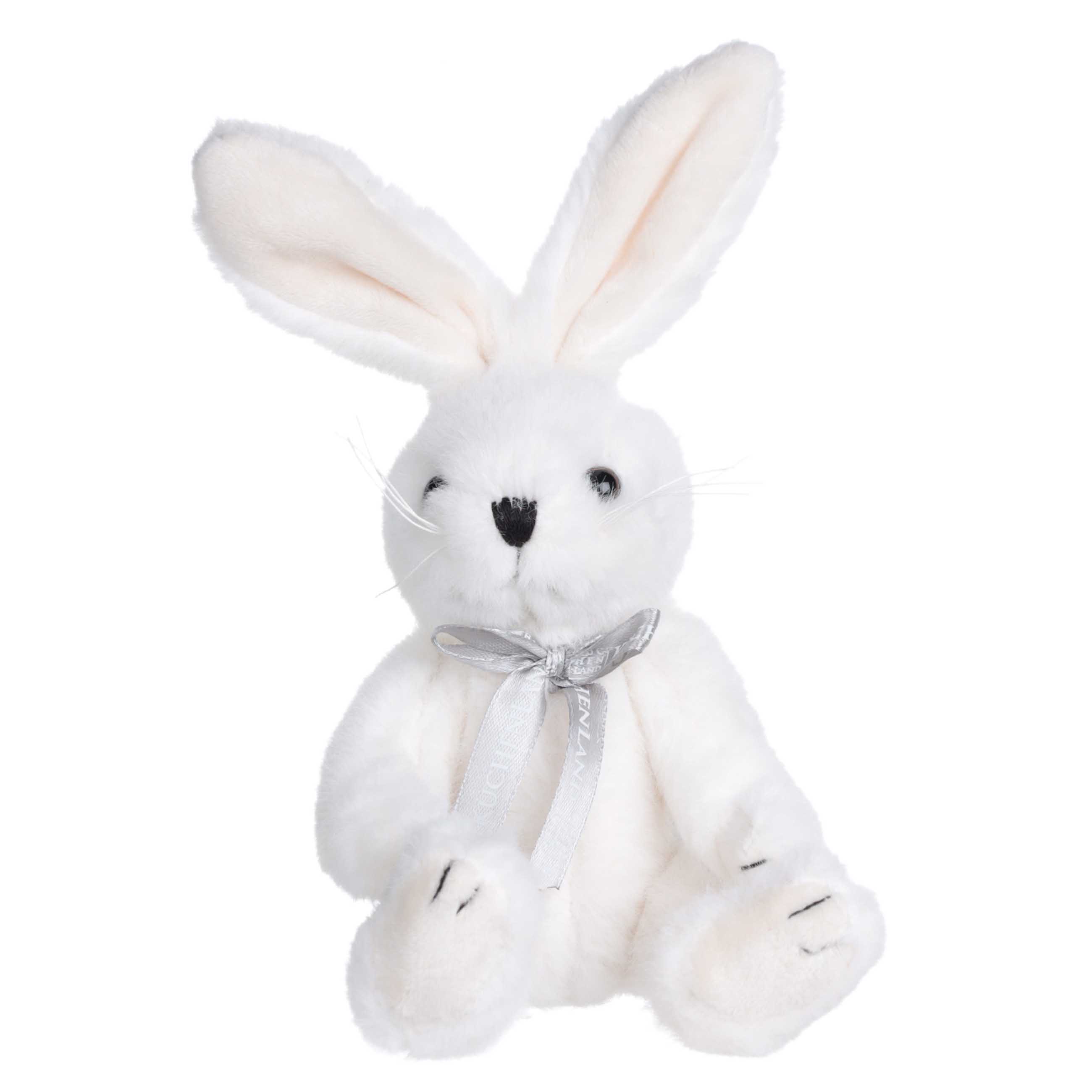 Игрушка, 20 см, мягкая, с подвижными лапами, полиэстер, белая, Кролик, Rabbit toy изображение № 3