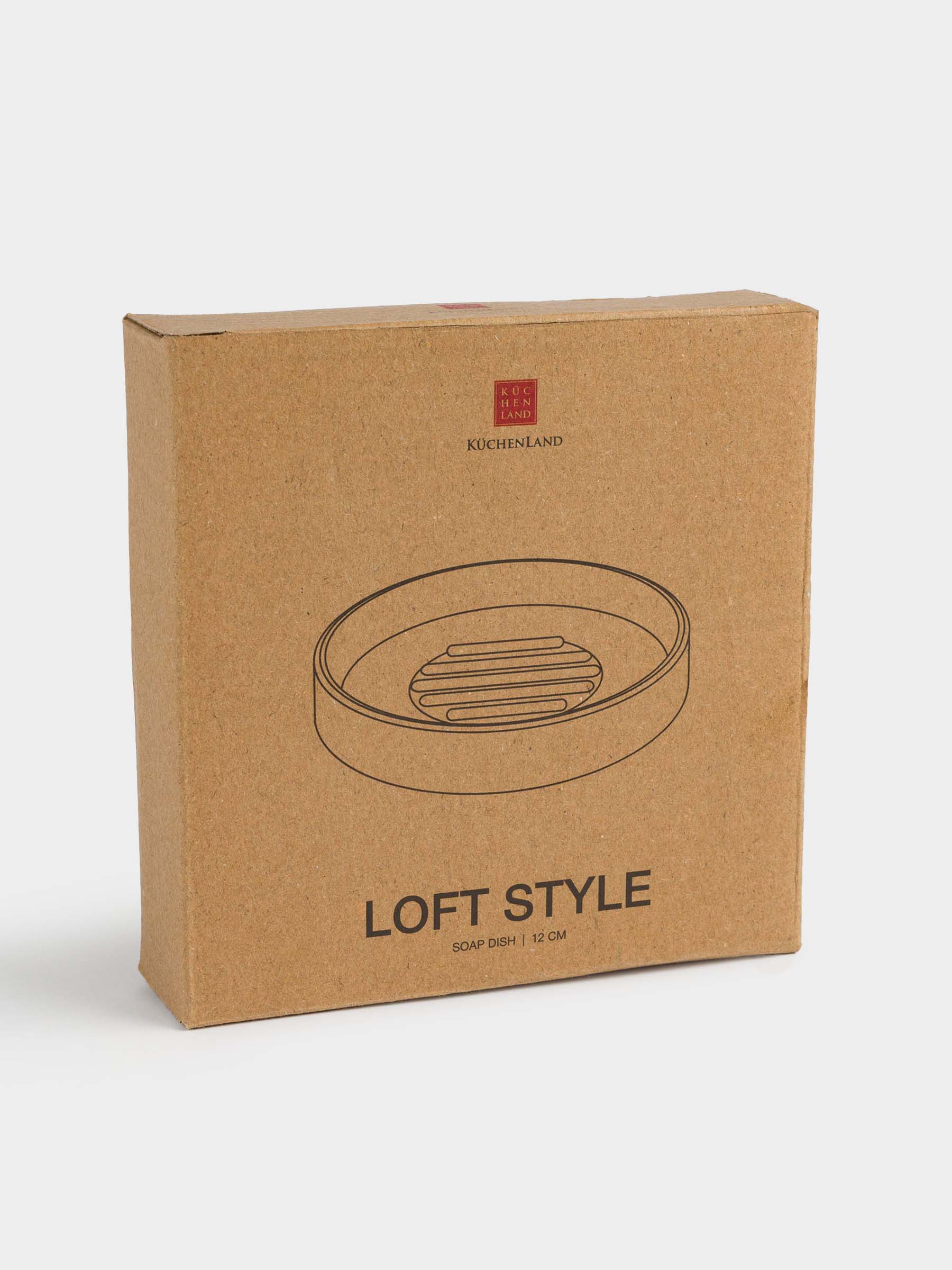 Мыльница, 12х12 см, пластик, круглая, черная, Loft style, image-4