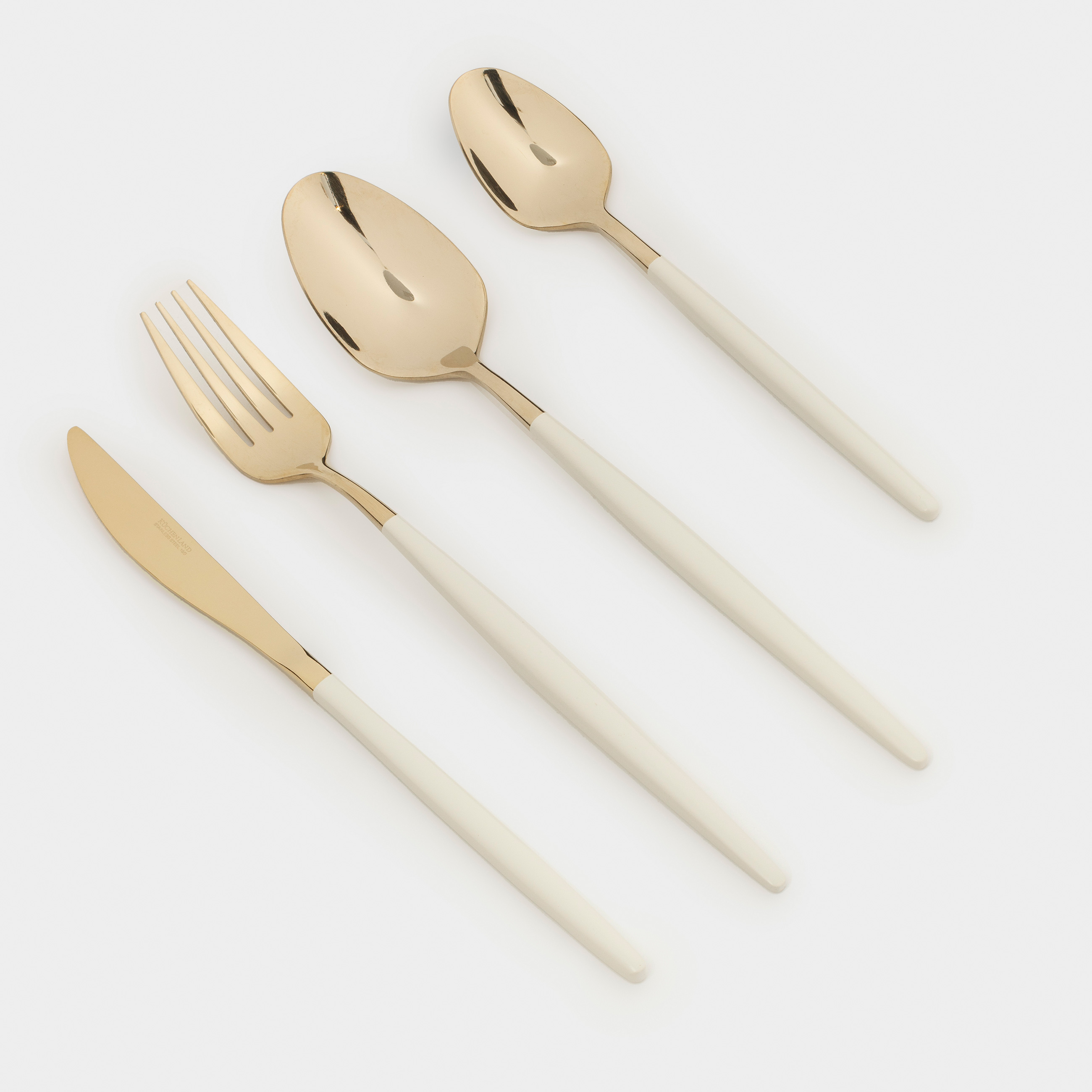 Столовые приборы 6 перс 24 пр сталь золотисто-молочные Paris 11990₽