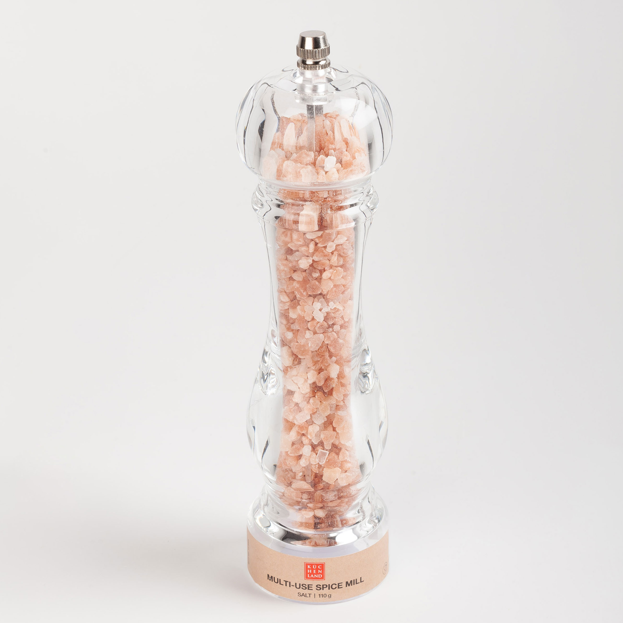 Мельница для специй, 22 см, 110 г, механическая, акрил, Розовая соль, Seasoning изображение № 2