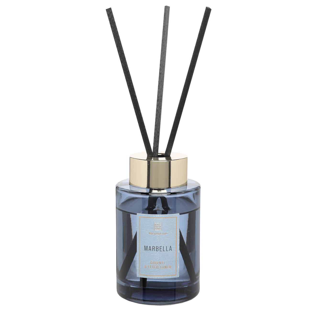 

Ароматический диффузор, 100 мл, синий, Coconut & Elderflower, Marbella