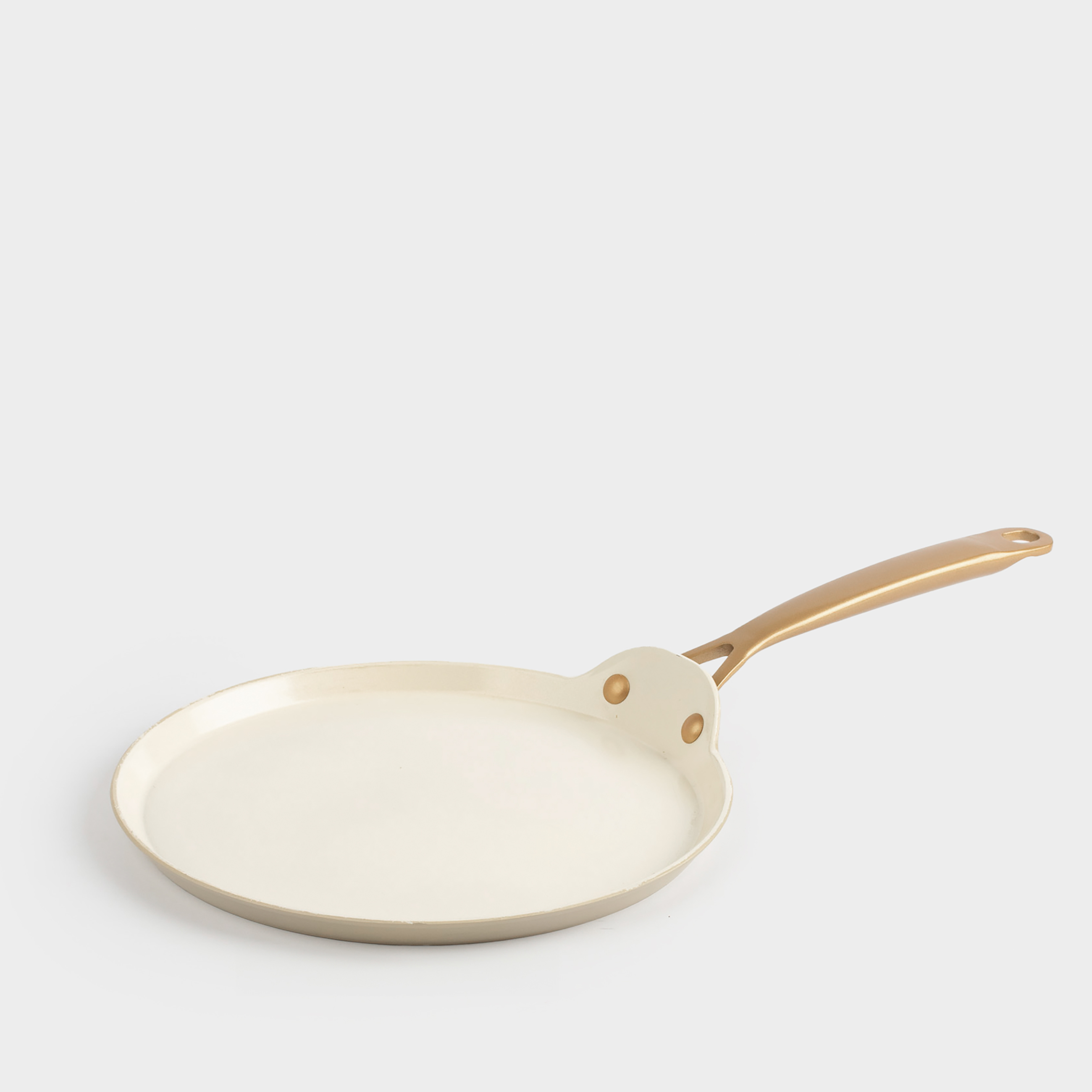 Сковорода блинная 24 см с покрытием алюминий молочная Piatto gold 3290₽